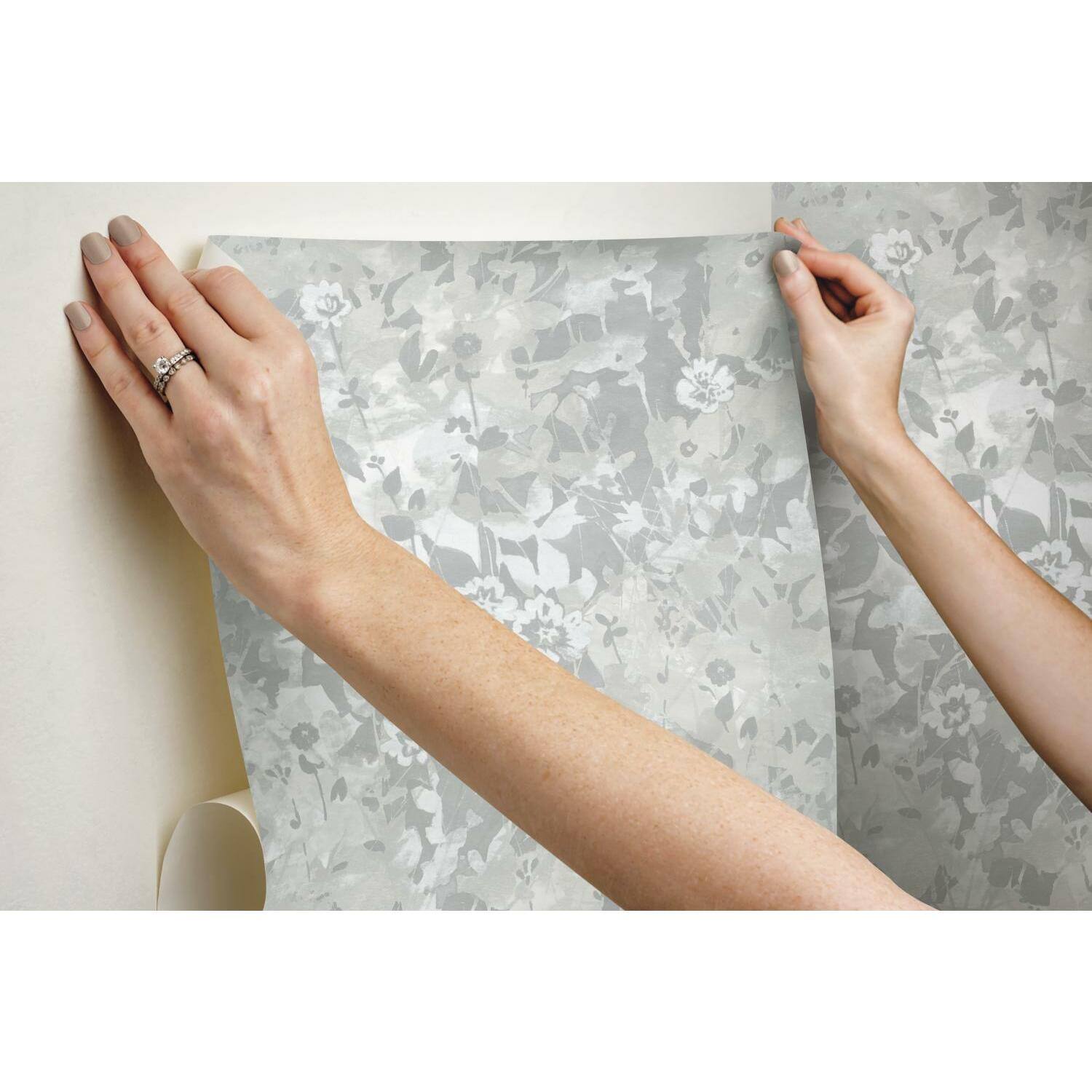 RoomMates Wildflower Shadows Peel &#x26; Stick Wallpaper
