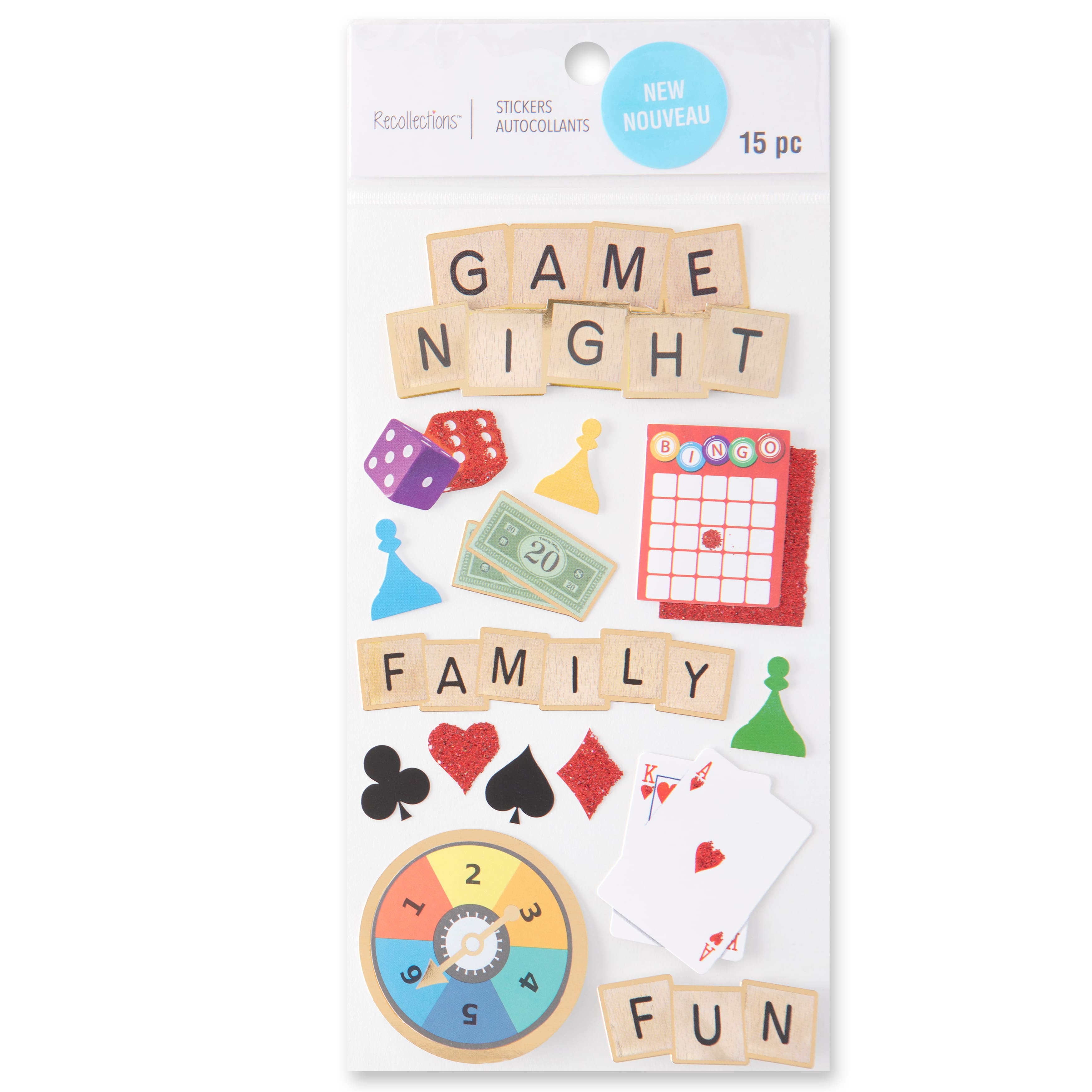 Game Night Dimensional Stickers by Recollections&#x2122;