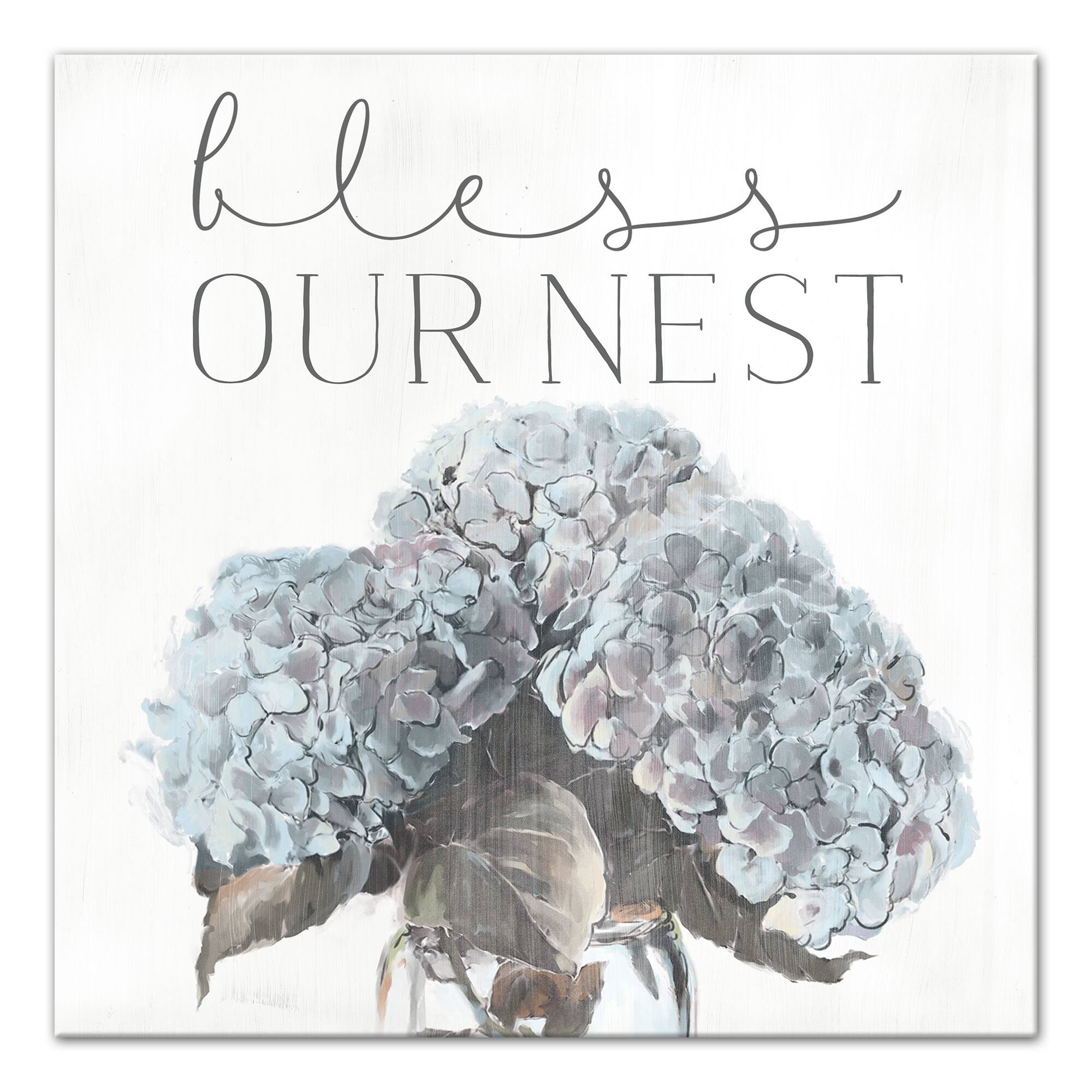 Bless Our Nest 16" x 16" Canvas Wall Art