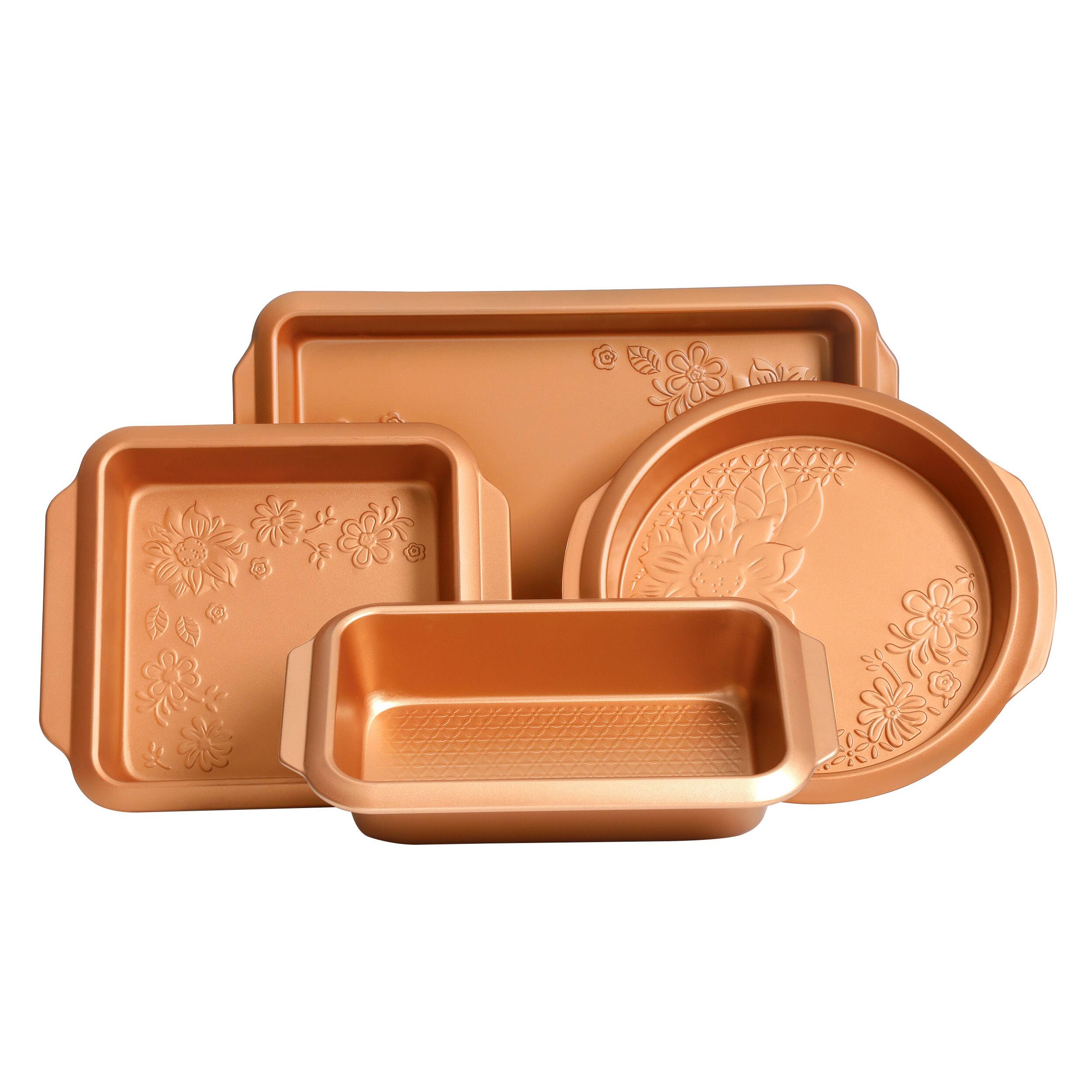 Gibson Home Richmound Copper 4-Piece Nonstick Heavy Gauge Steel Bakeware Set