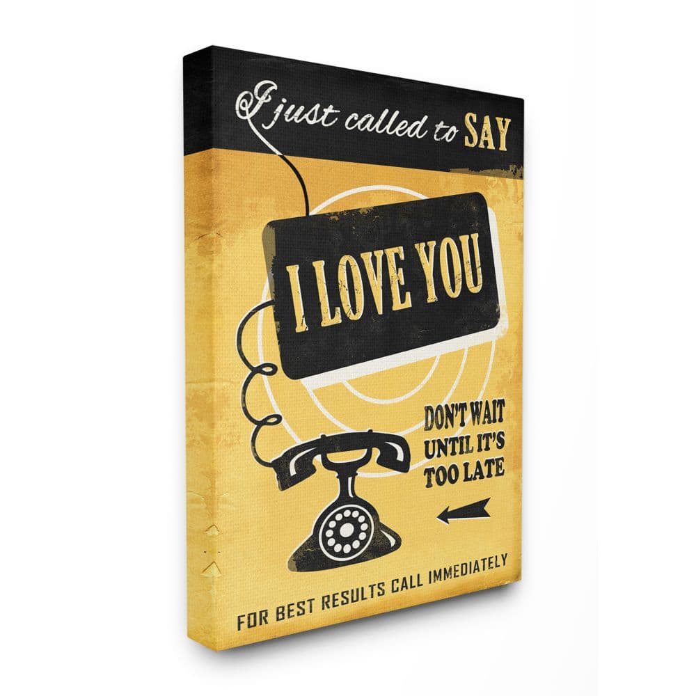 Stupell Industries Love Call Canvas Wall Art