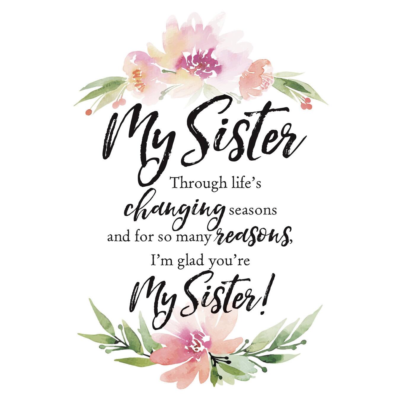 My Sister Woodland Grace Series Plaque with Easel