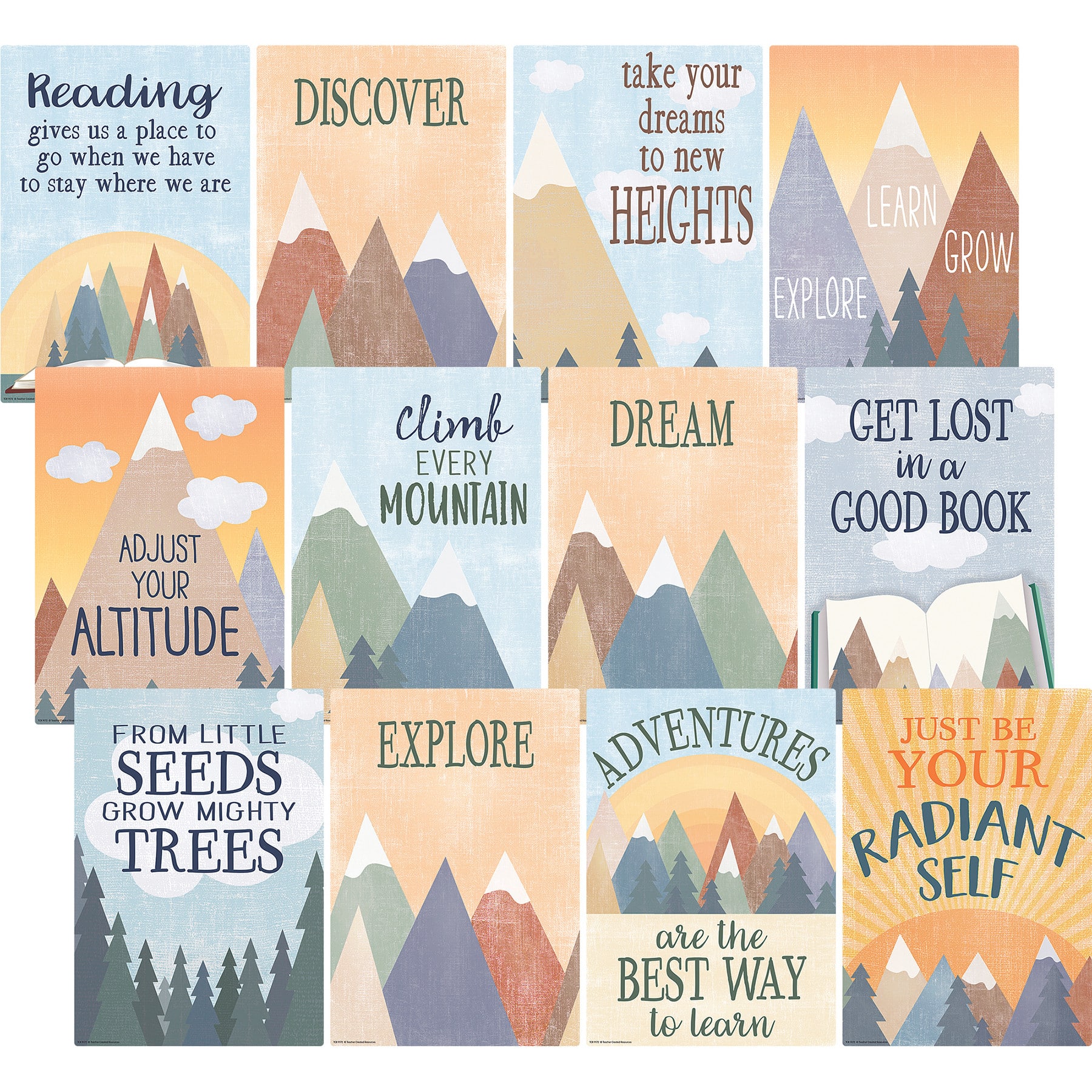 Teacher Created Resources® Moving Mountains Small Posters set