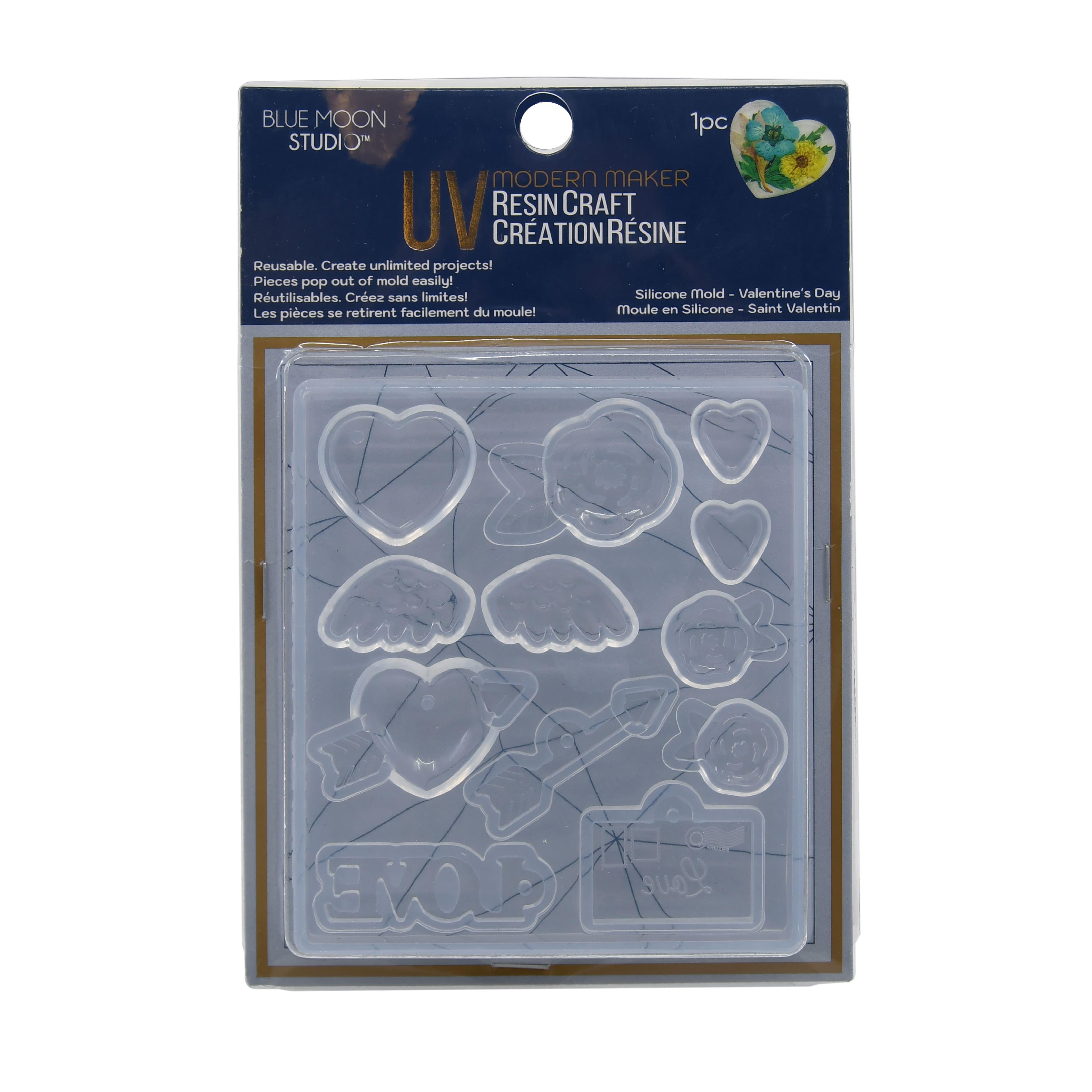 Blue Moon Studio&#x2122; UV Resin Craft Valentine&#x27;s Day Silicone Mold