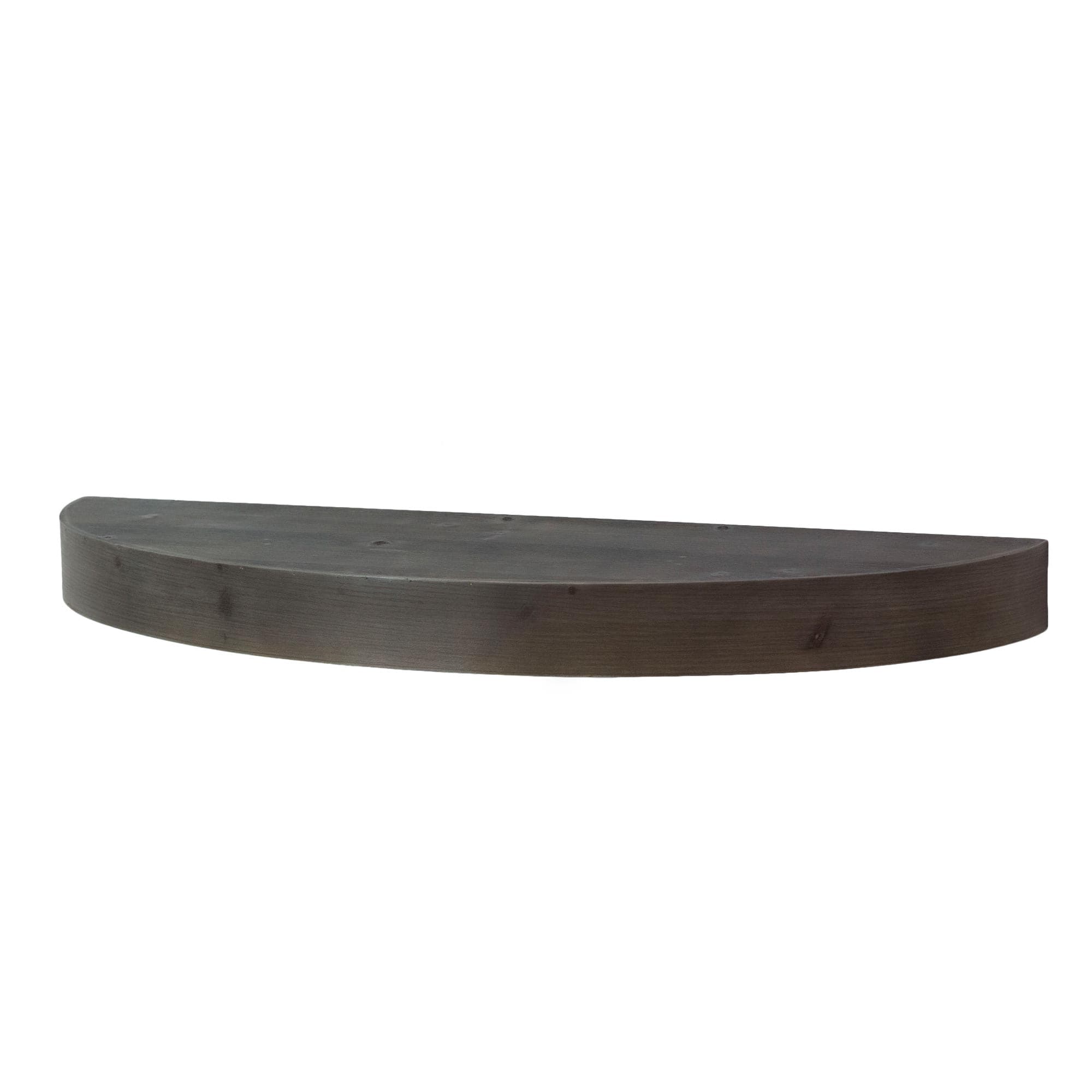 Large Black Round Wood Floating Wall Shelf