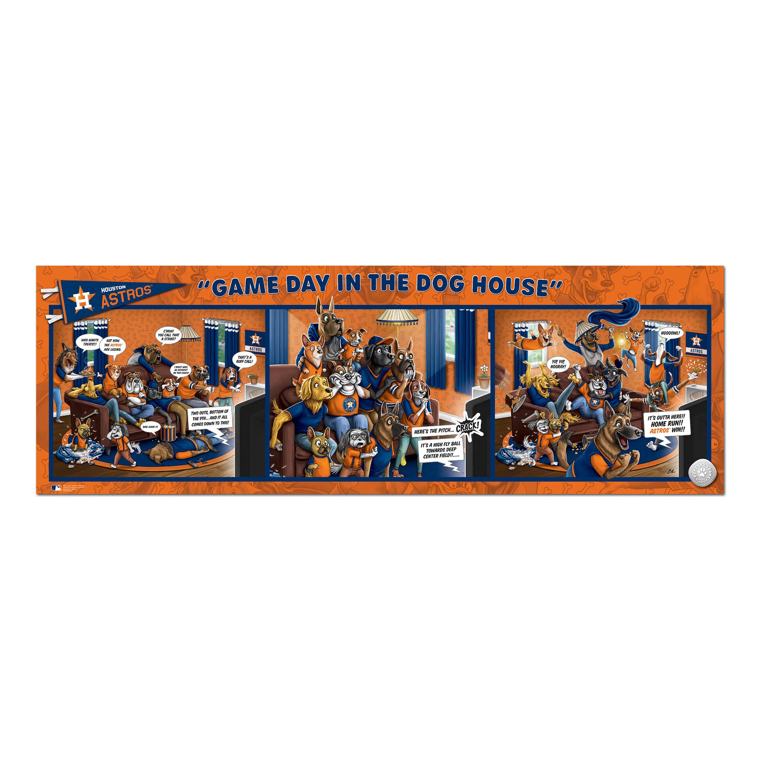 MLB Game Day in the Dog House 1,000 Piece Puzzle