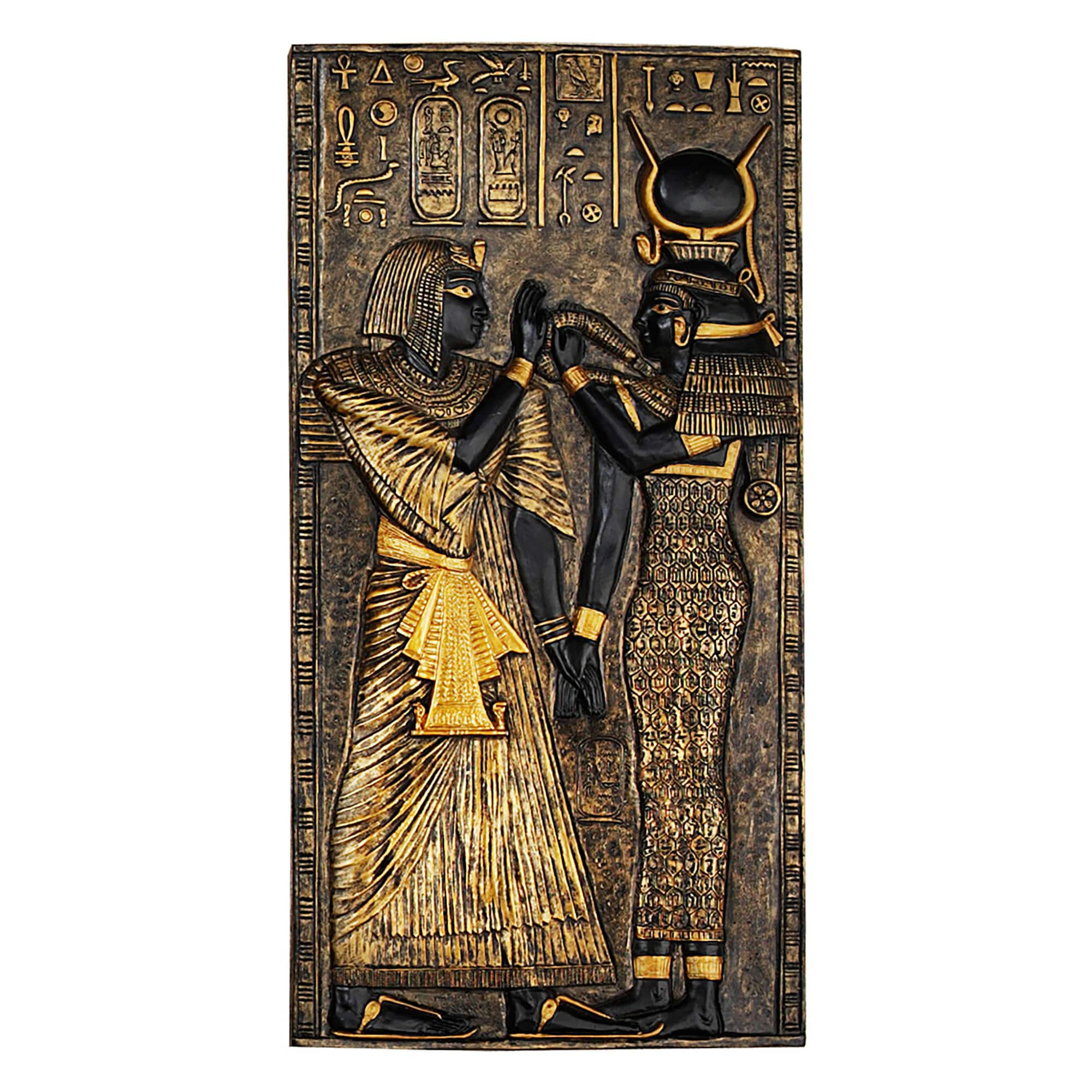 Design Toscano 10&#x22; Egyptian Temple Stele Isis Plaque