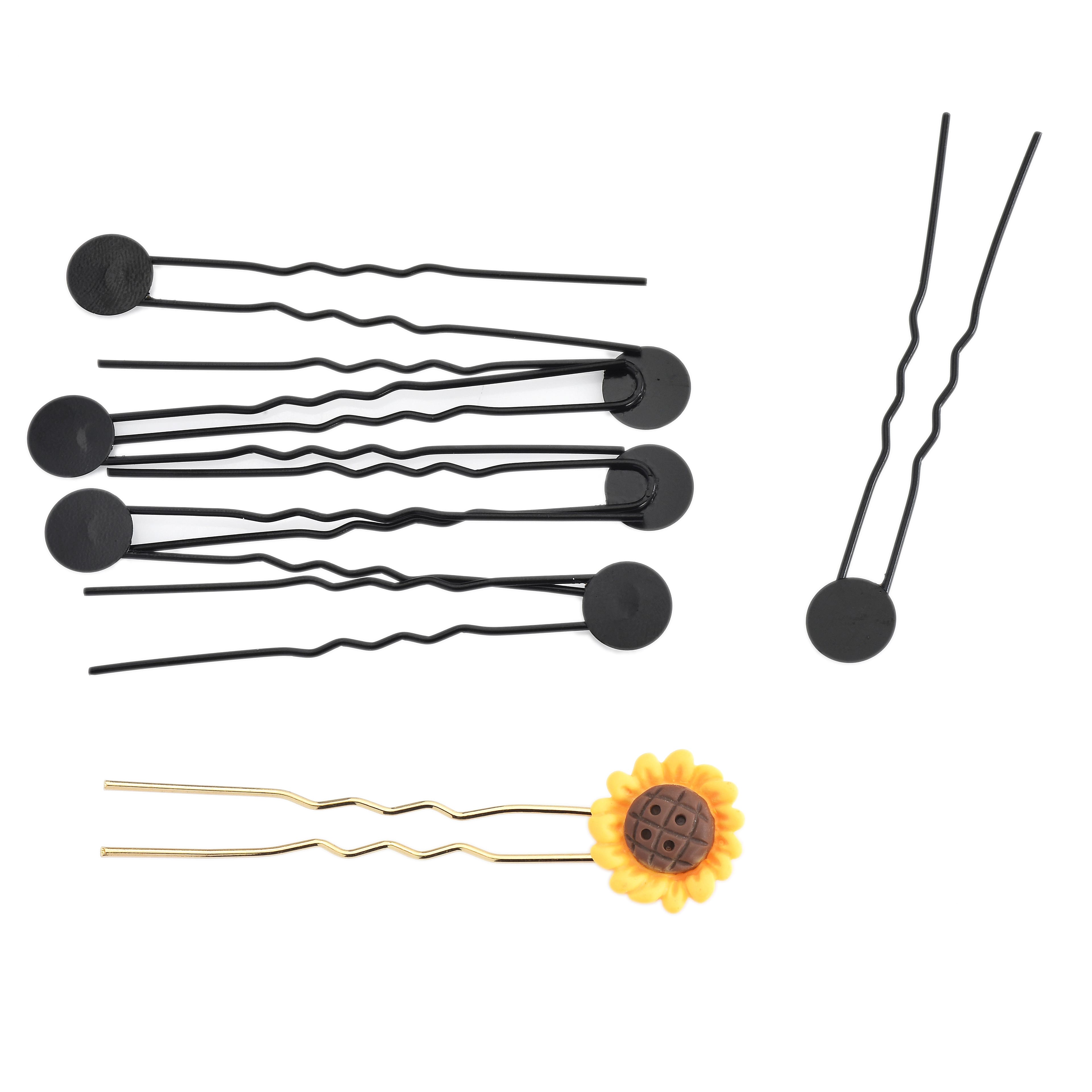 Hair Pins with 12mm Circle Blanks, 10ct. by Bead Landing&#x2122;