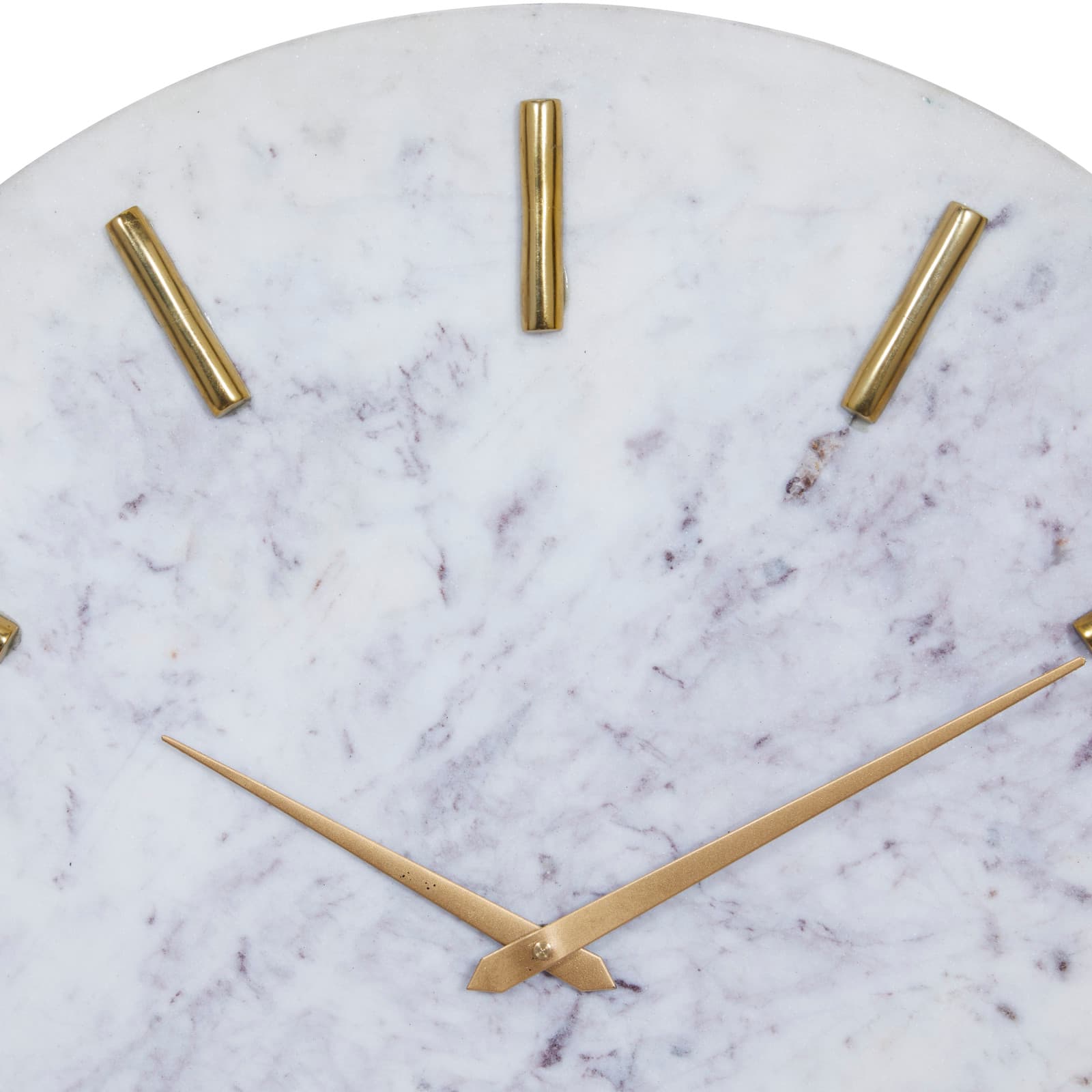 CosmoLiving by Cosmopolitan 20&#x22; White Marble Contemporary Wall Clock