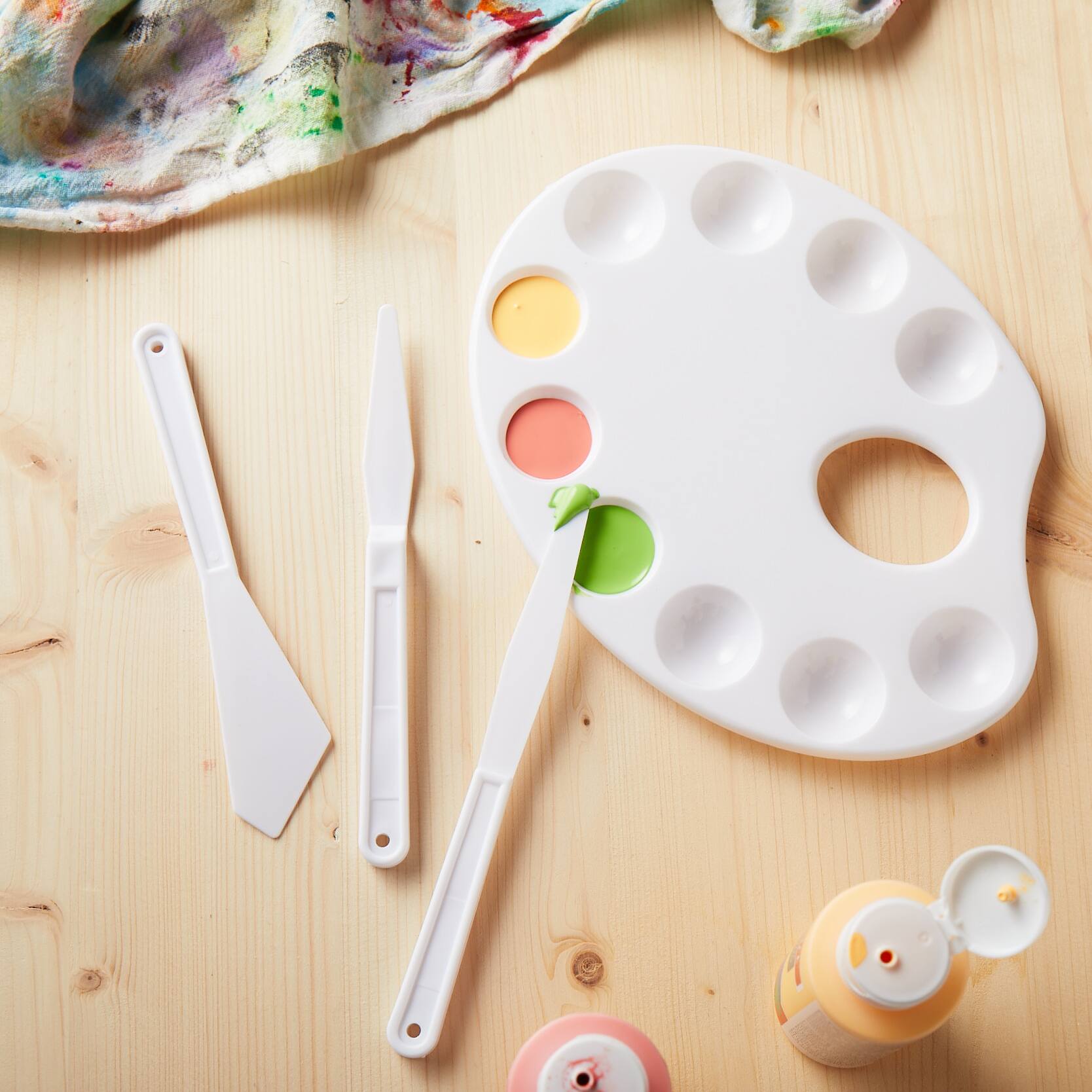 12 Pack: Paint Palette with Painting Knives by Craft Smart®