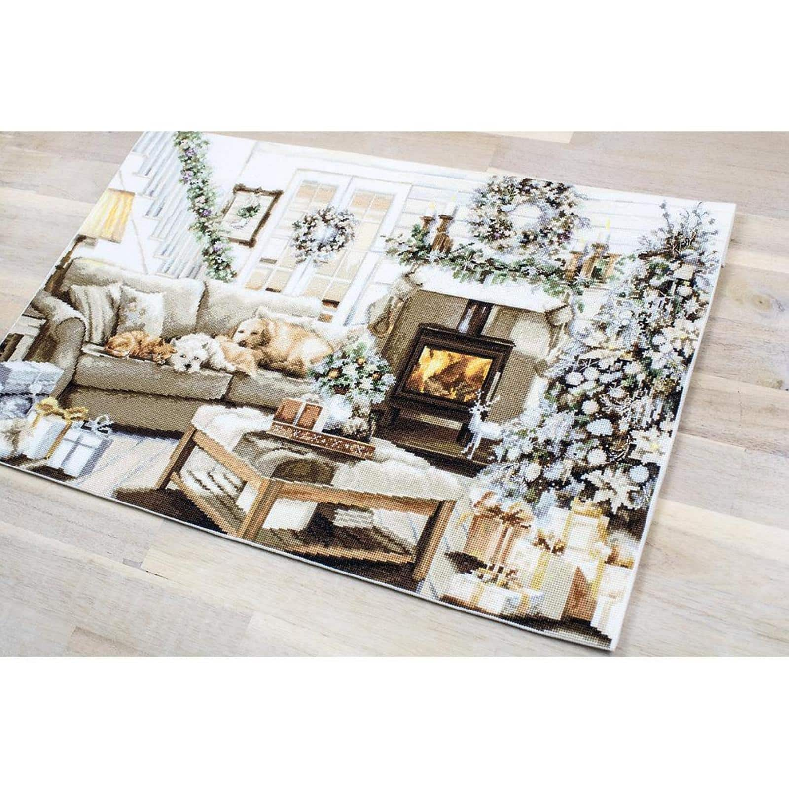 Luca-S Dreaming Of A White Christmas Counted Cross Stitch Kit