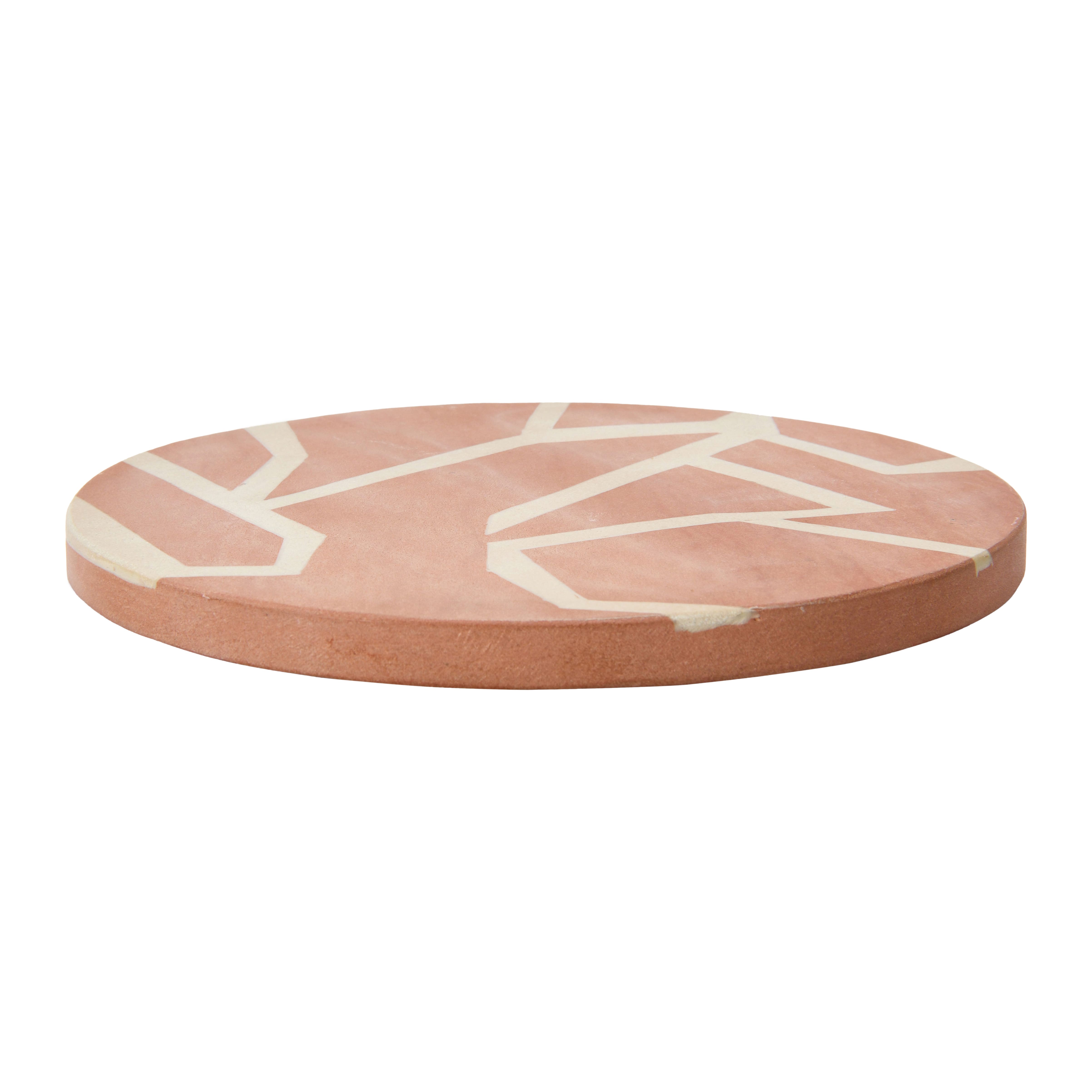 10&#x22; Terracotta Round Sandstone Trivet