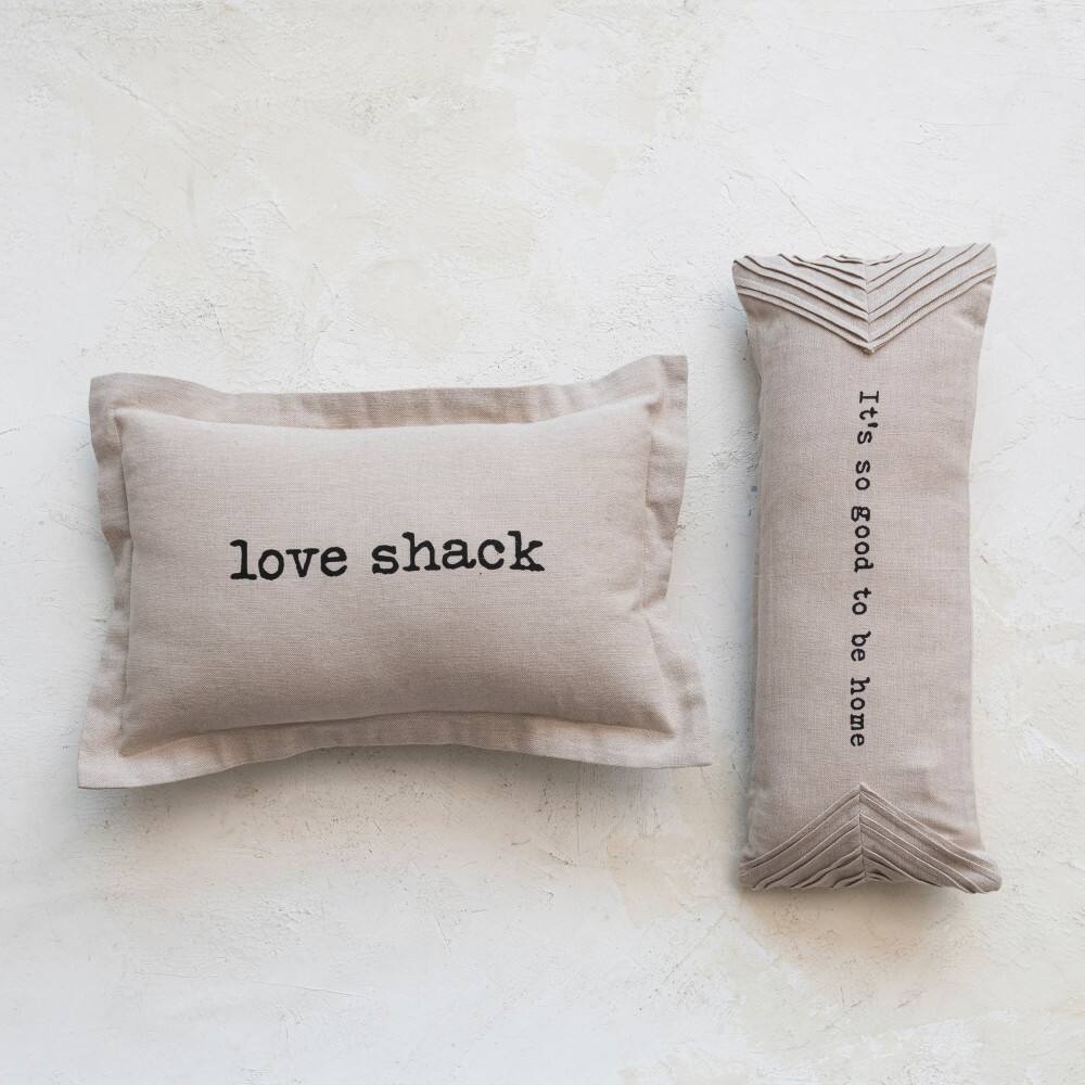 Hello Honey&#xAE; Love Shack Cotton Chambray Lumbar Pillow