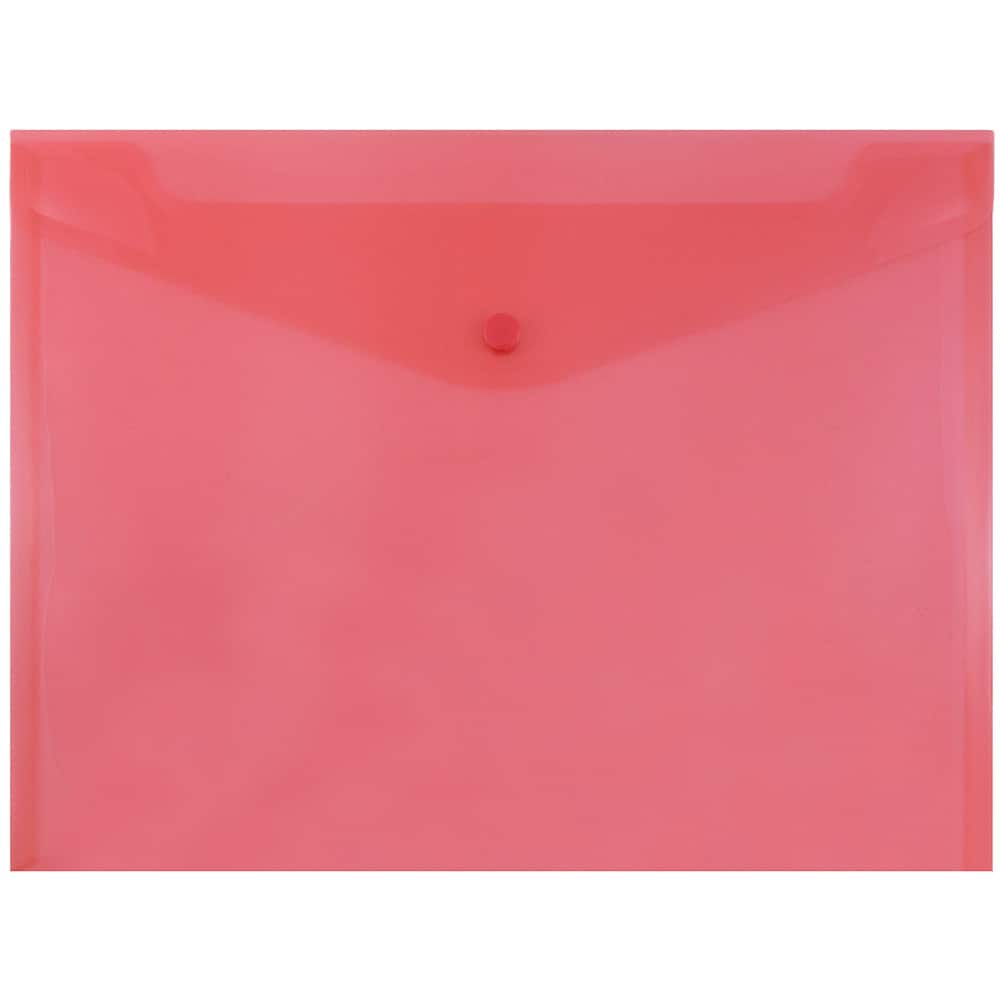 JAM Paper 9.75" x 13" Plastic Snap Closure Envelopes, 12ct.