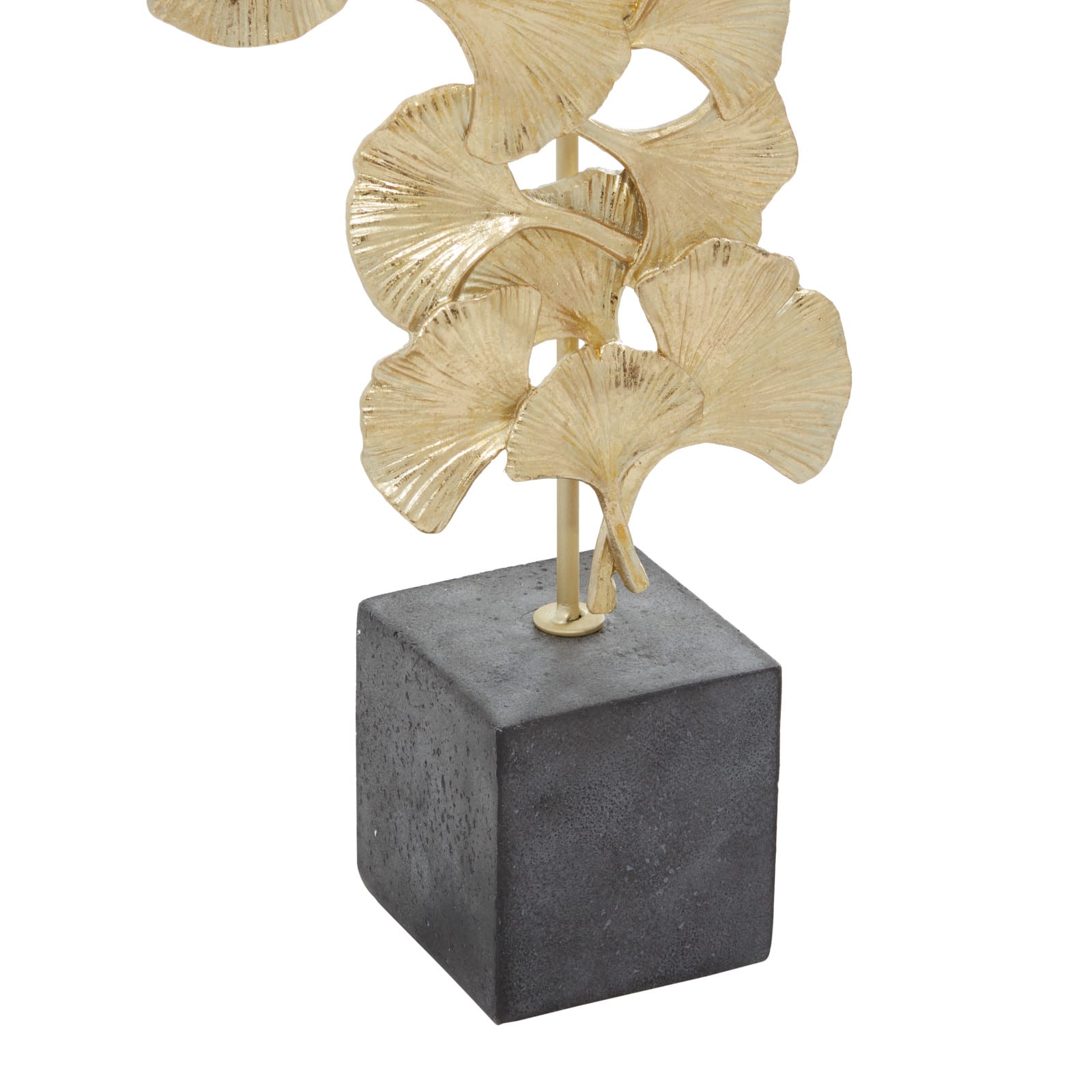 20" Gold Contemporary Gingko Leaf Sculpture