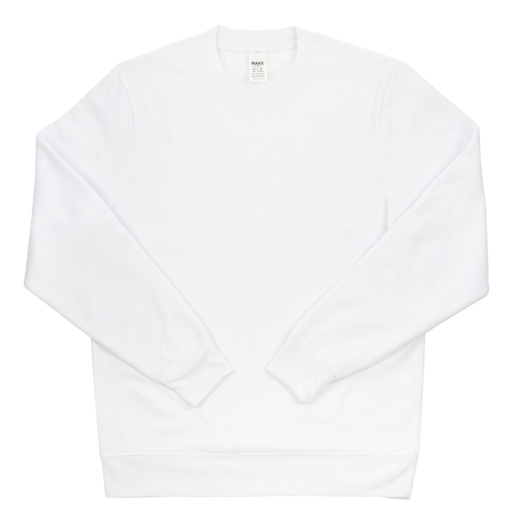White Crew Neck Adult Unisex Sublimation Sweatshirt by Make Market®