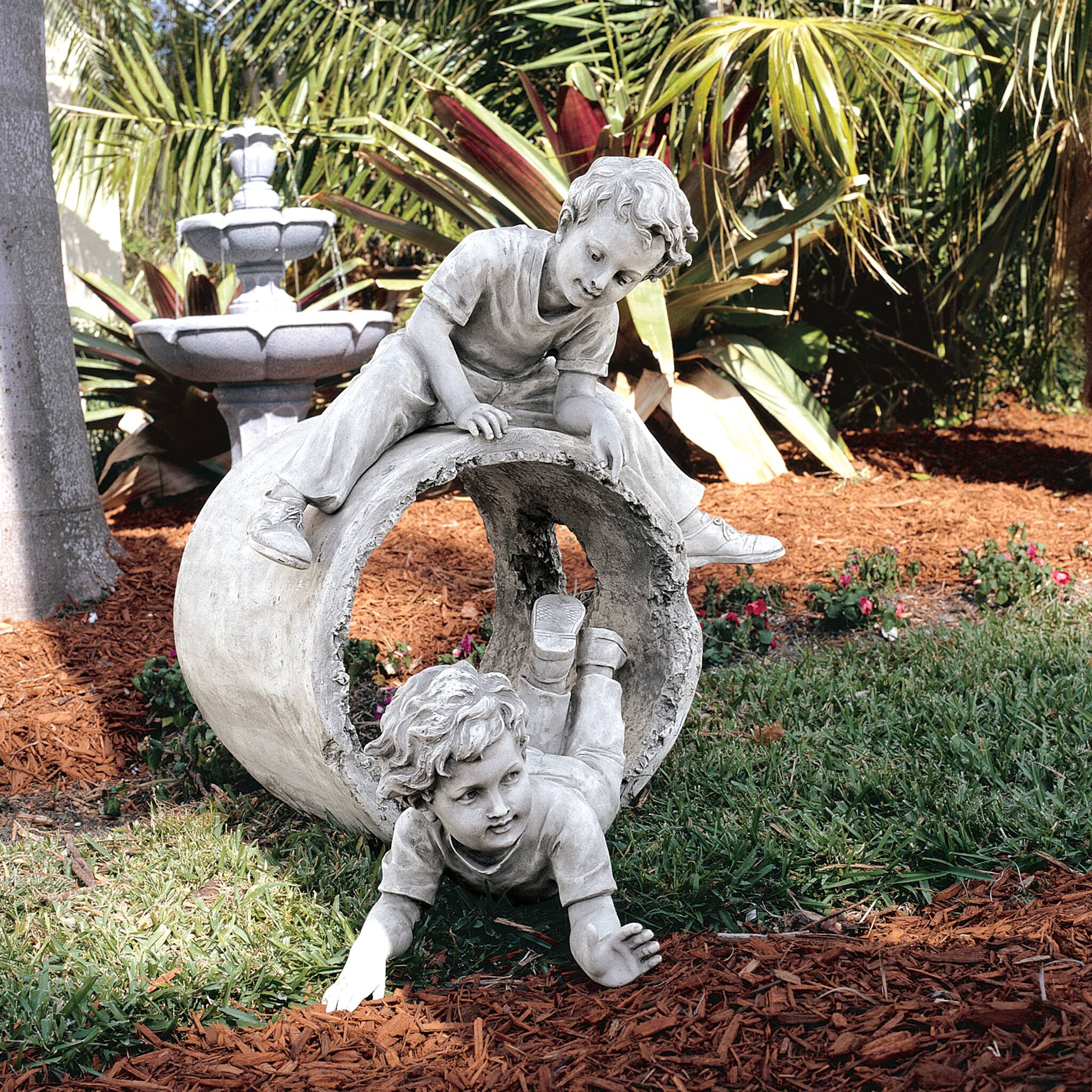 Design Toscano 29" Hide & Seek Garden Sculpture
