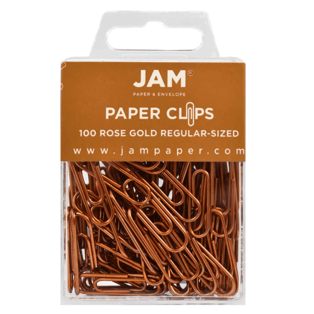 JAM Paper 1" Colorful Standard Paper Clips, 2 Packs of 100