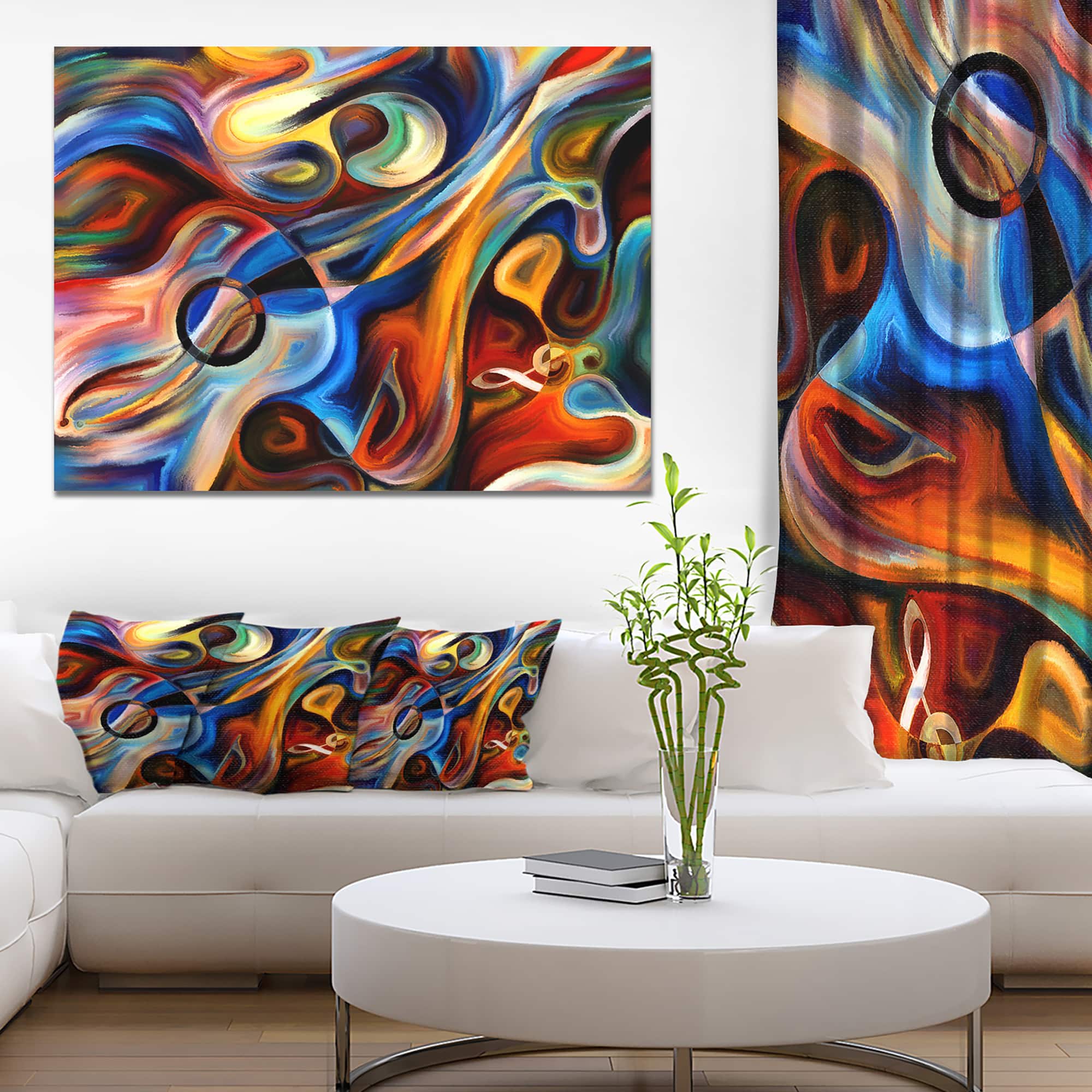 Designart - Abstract Music and Rhythm - Abstract Canvas Art Print