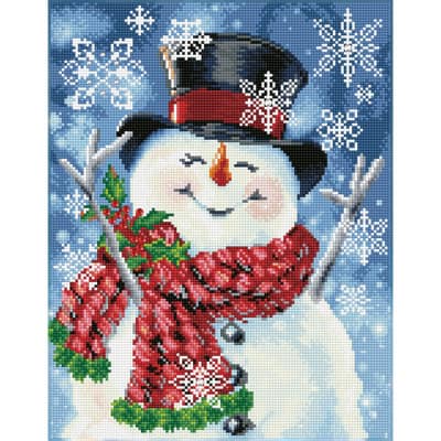 Diamond Dotz® Intermediate Joyful Jolly Snowman Diamond Painting Kit ...