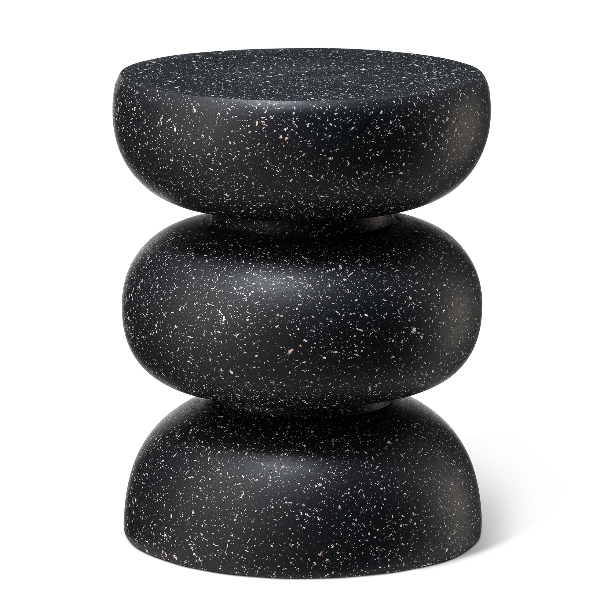 Glitzhome&#xAE; 18&#x22; Multifunctional Faux Terrazzo Garden Stool