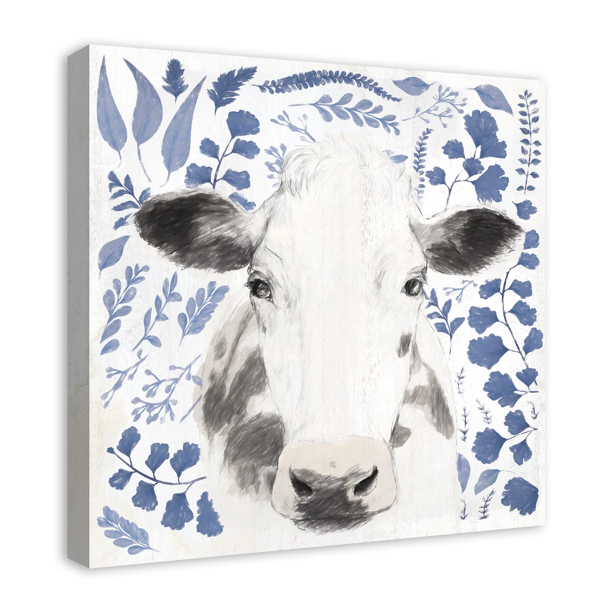 Navy Botanical Cow 24