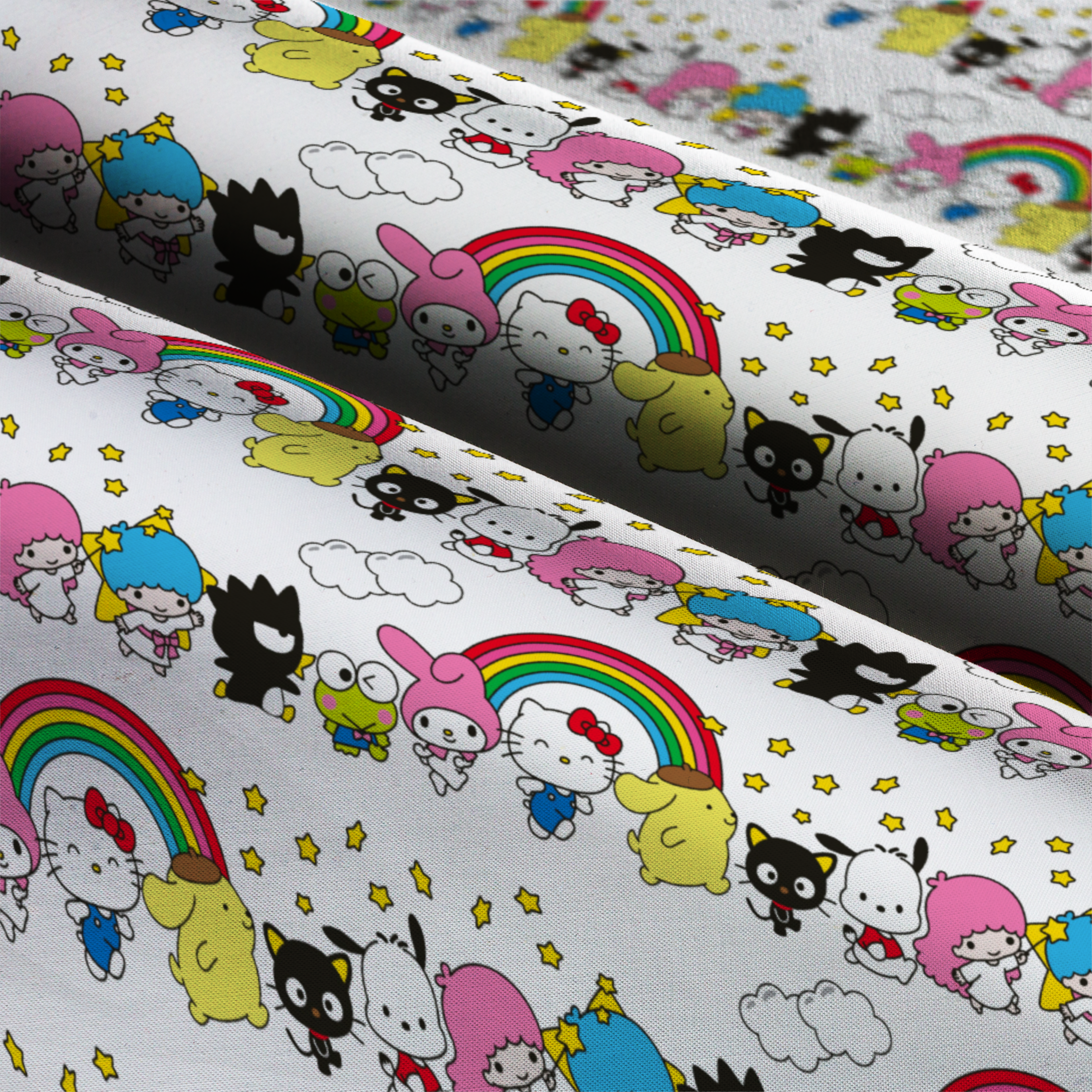 Hello Kitty&#xAE; &#x26; Friends Rainbow Cotton Fabric