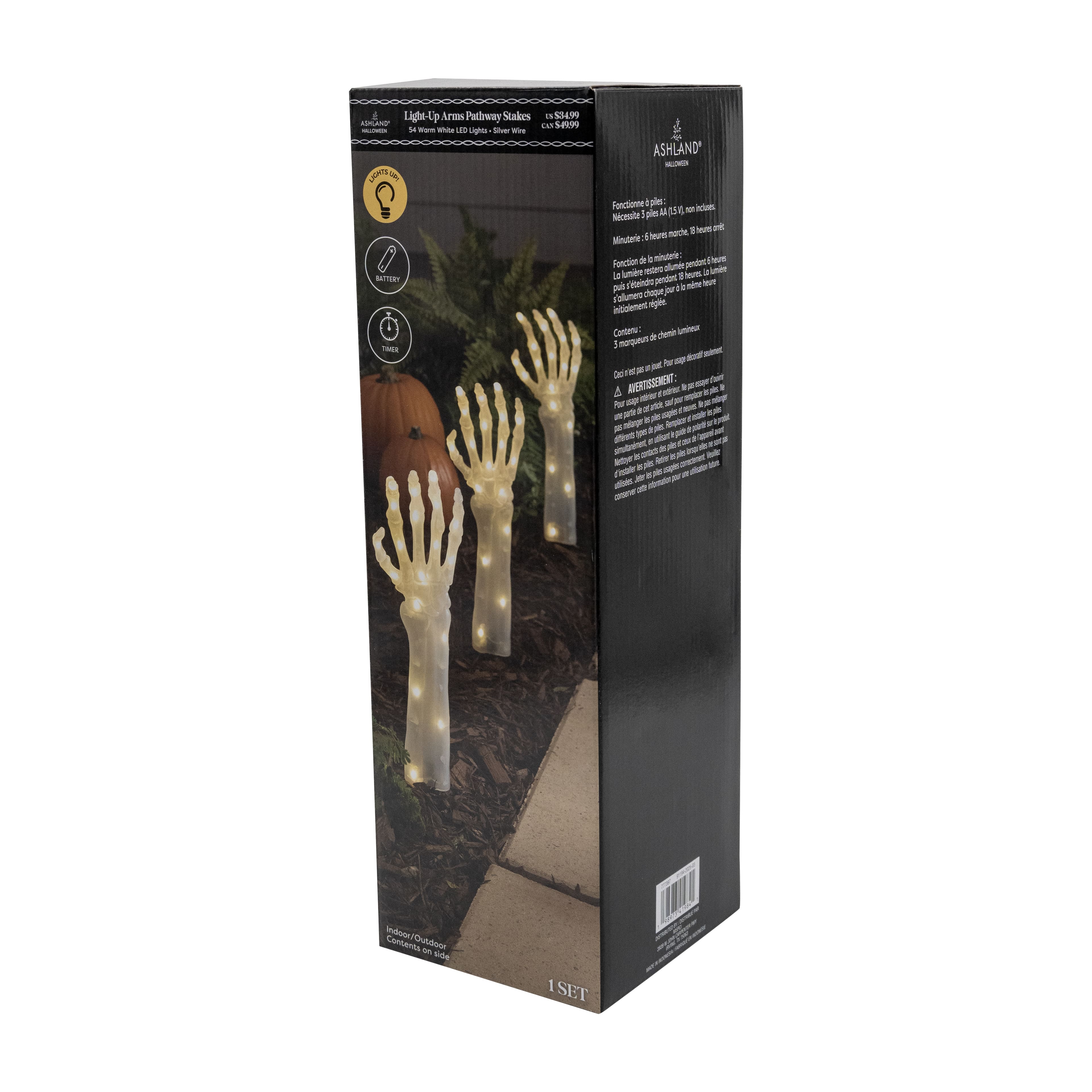 60&#x22; LED Light-Up Skeleton Arms Pathway Stakes by Ashland&#xAE;