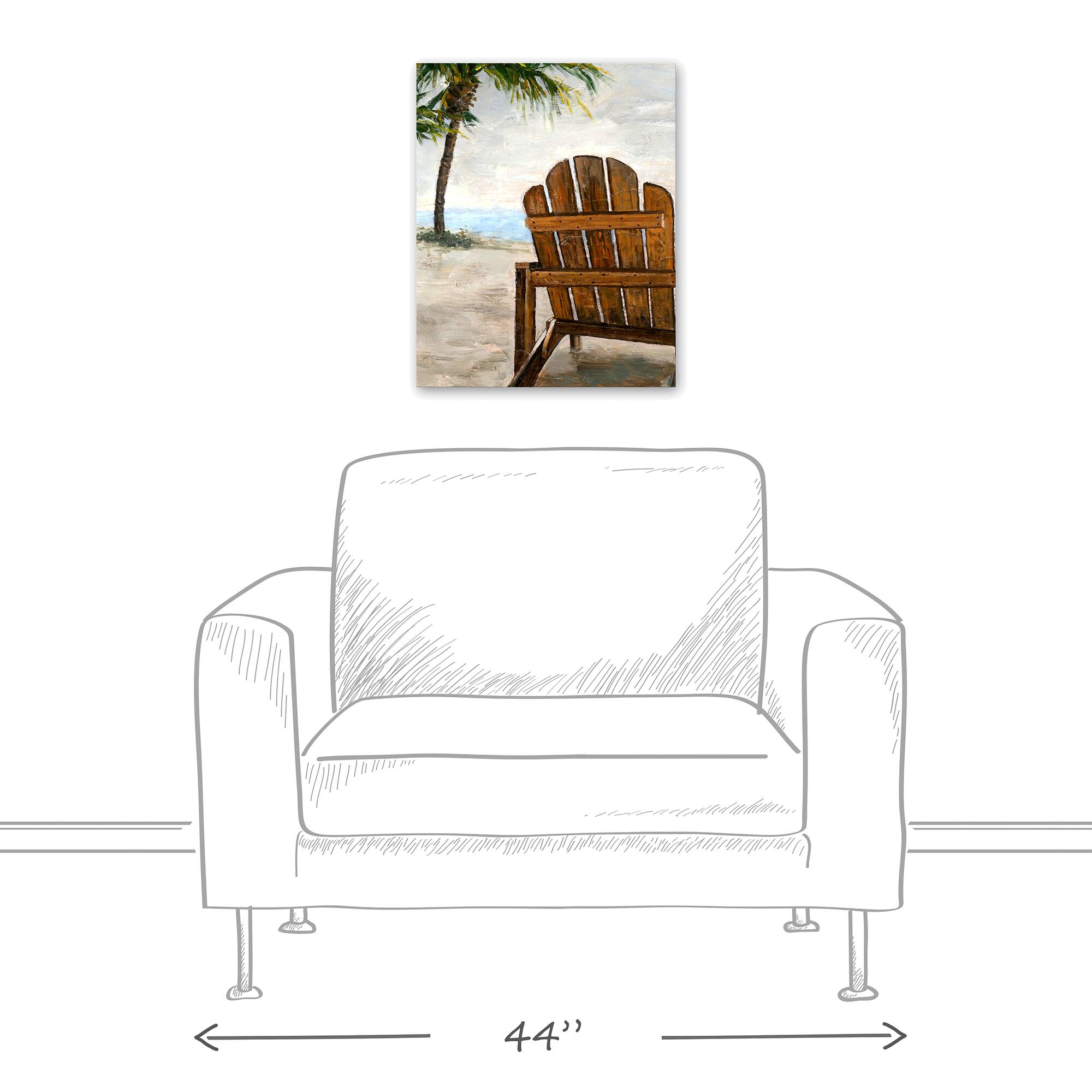 Beach Chair 16&#x22; x 20&#x22; Canvas Wall Art