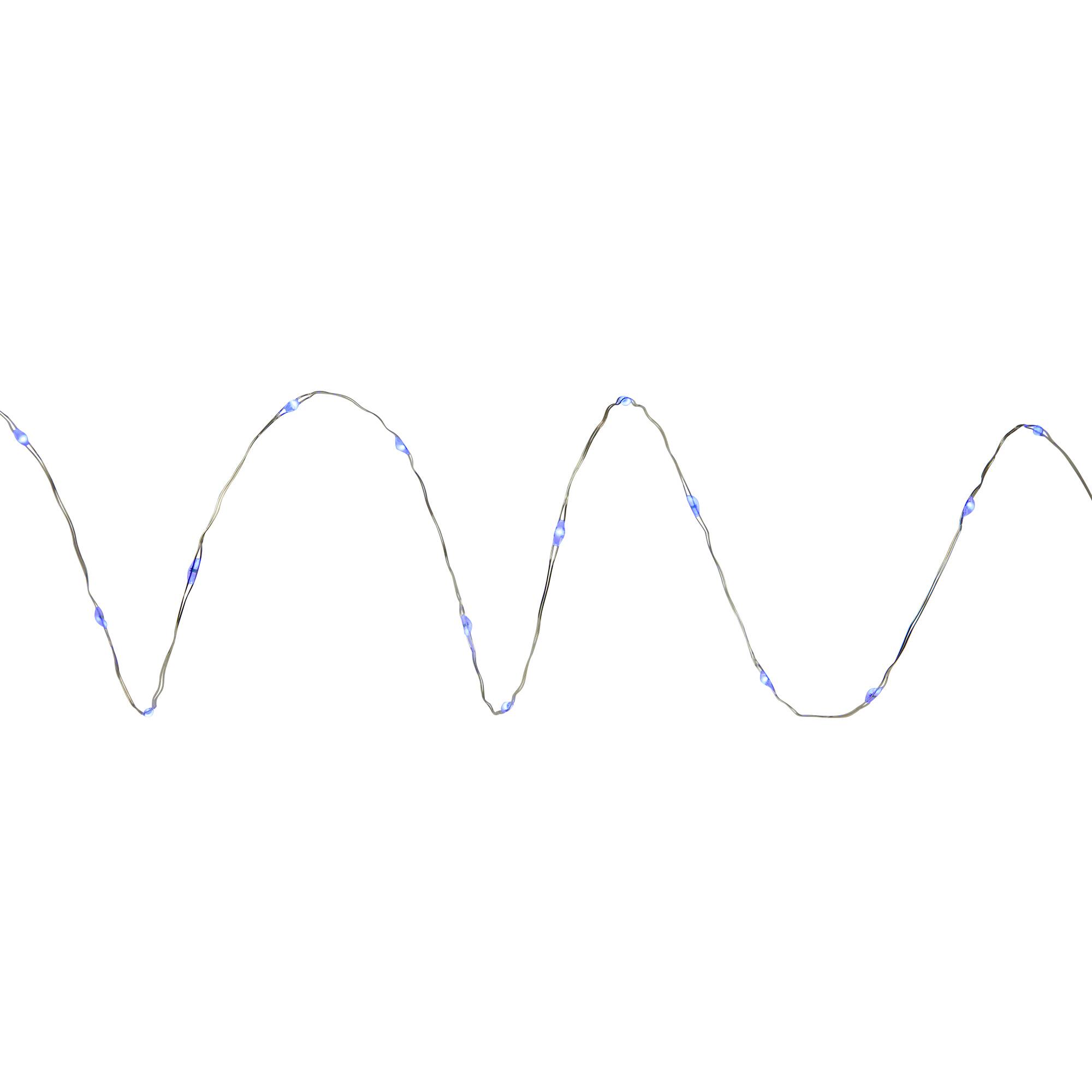 100ct Blue LED Micro Fairy Lights 16ft Copper Wire