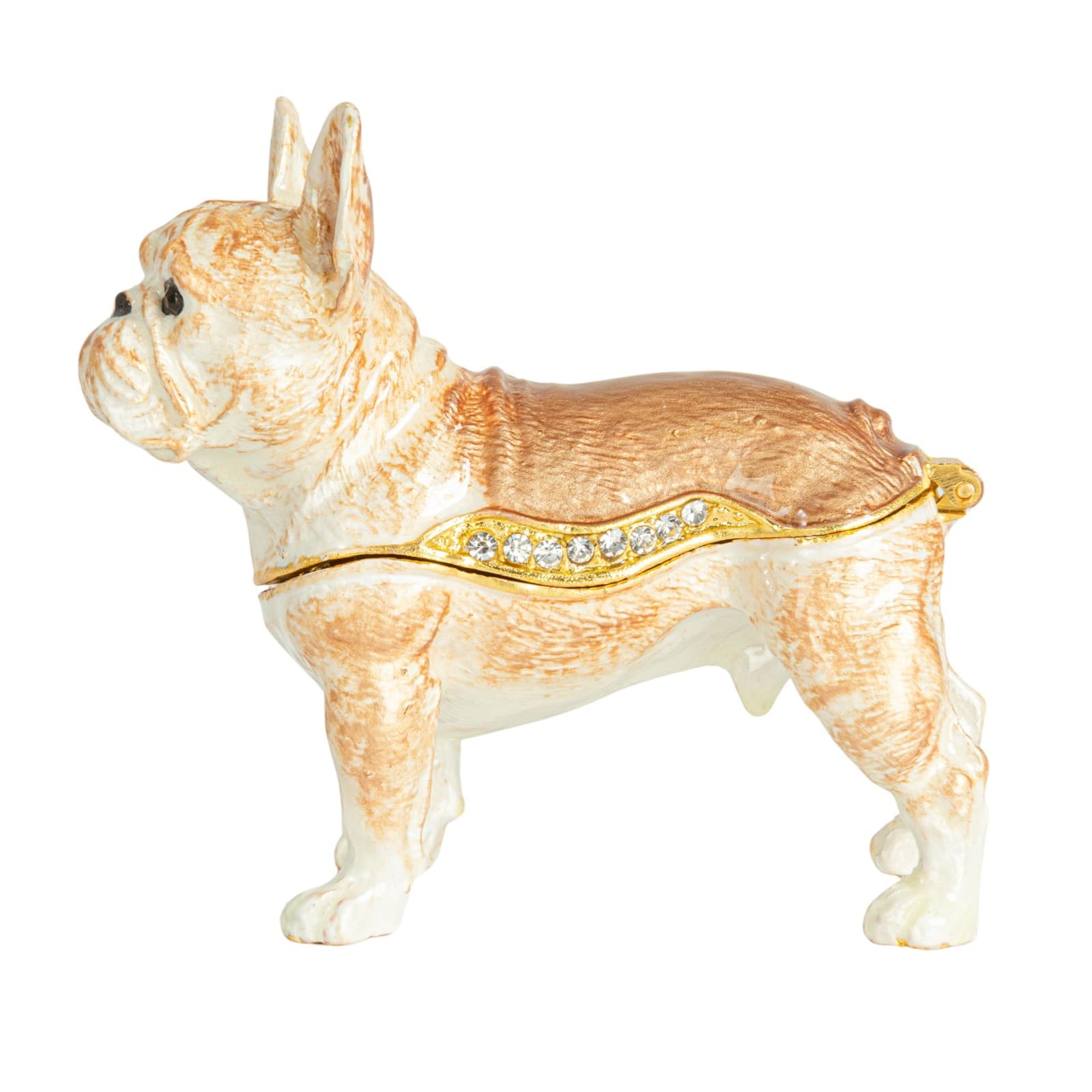 Hello Honey&#xAE; 3&#x22; Multicolor French Bulldog Jeweled Trinket Box