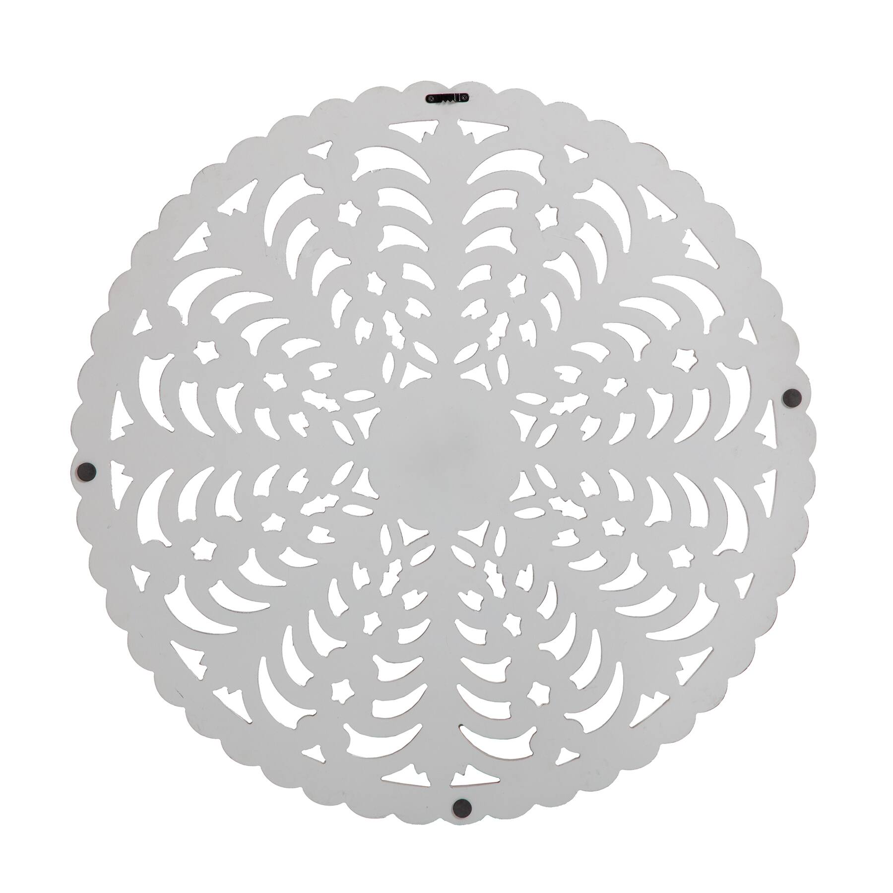 Habitat Lottie White Round Wood Wall Medallion