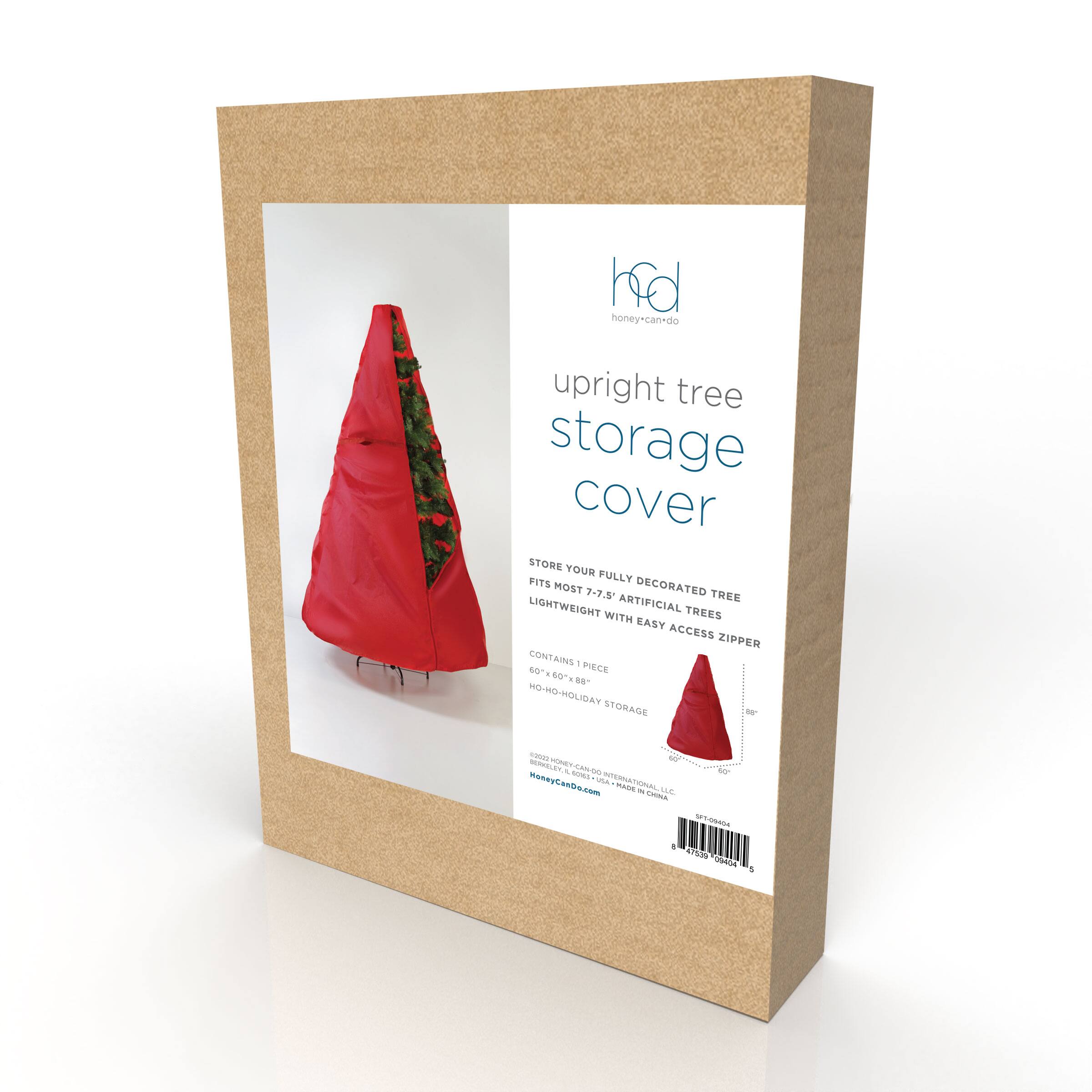 Honey Can Do 8ft. Red Upright Christmas Tree Storage Bag