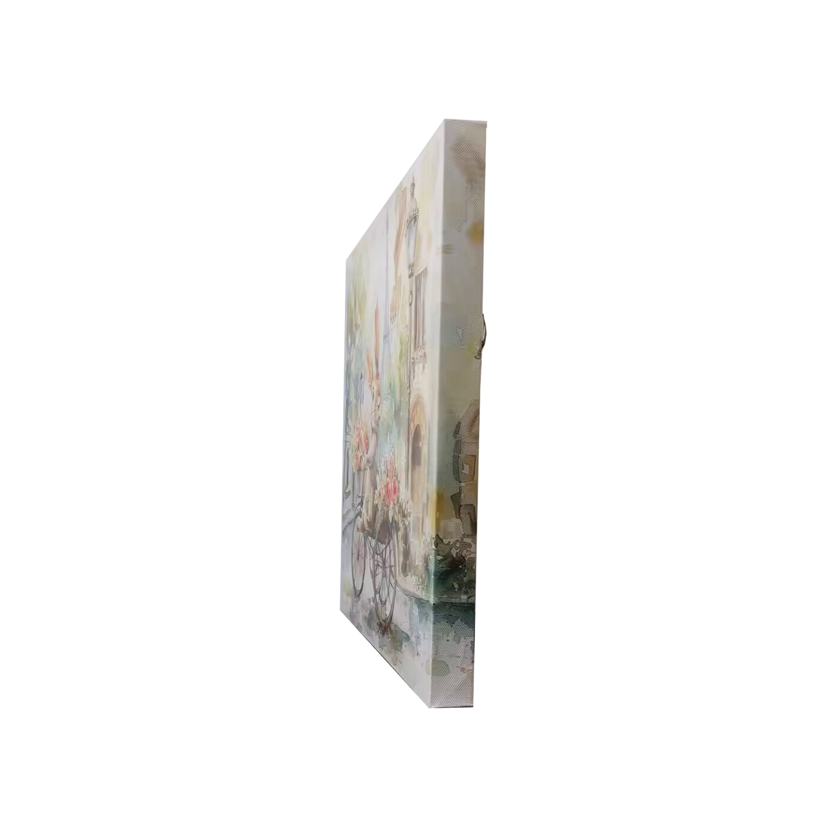 12&#x22; x 12&#x22; Paris Bunny on Bike Wall Canvas by Ashland&#xAE;