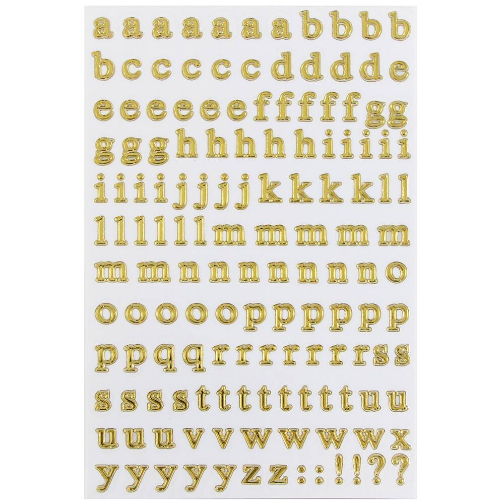 JAM Paper Silver Upper & Lower Case Alphabet Letter Stickers