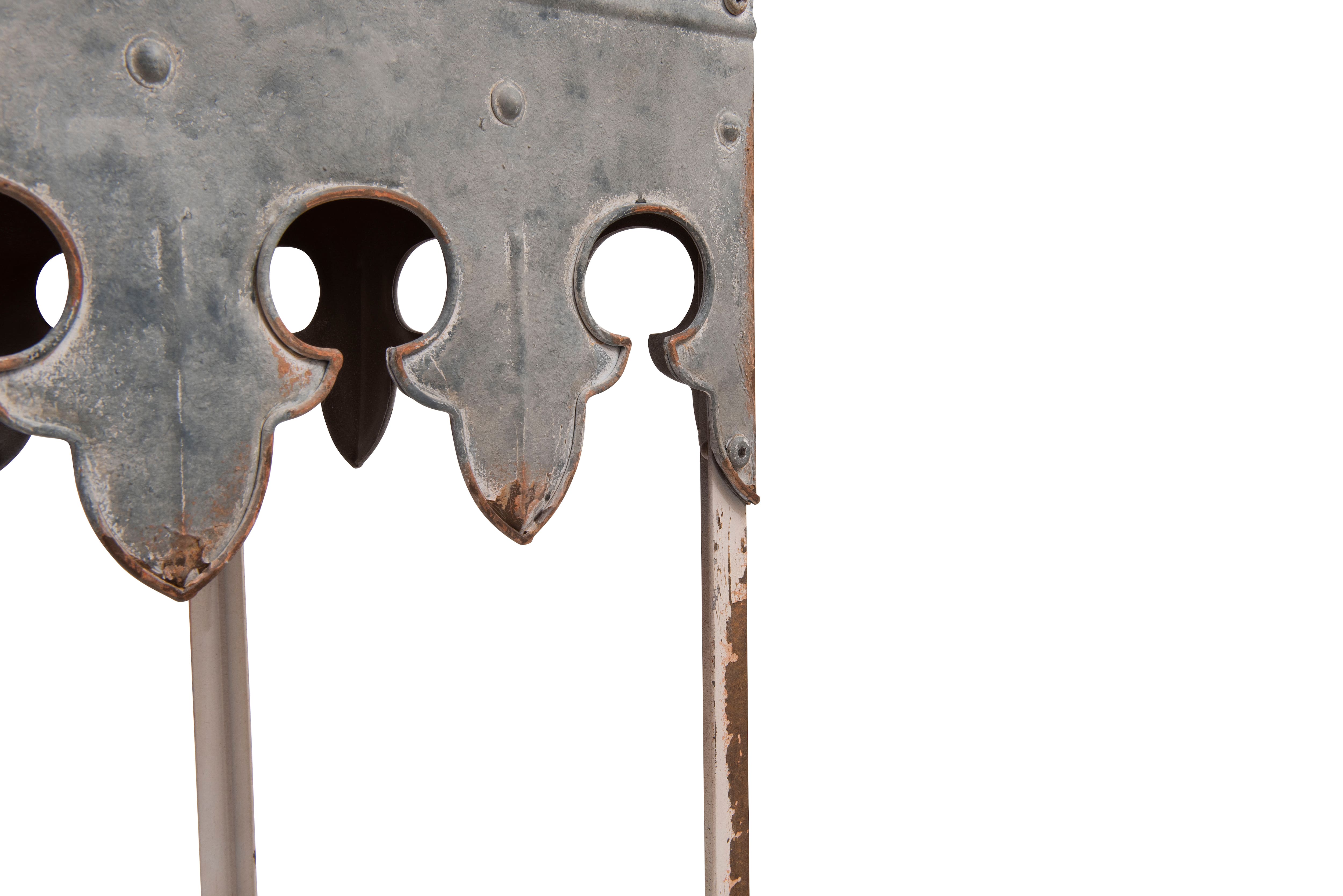 Hello Honey® 36" Rustic Farmhouse Metal Console Table with Solid Wood Top