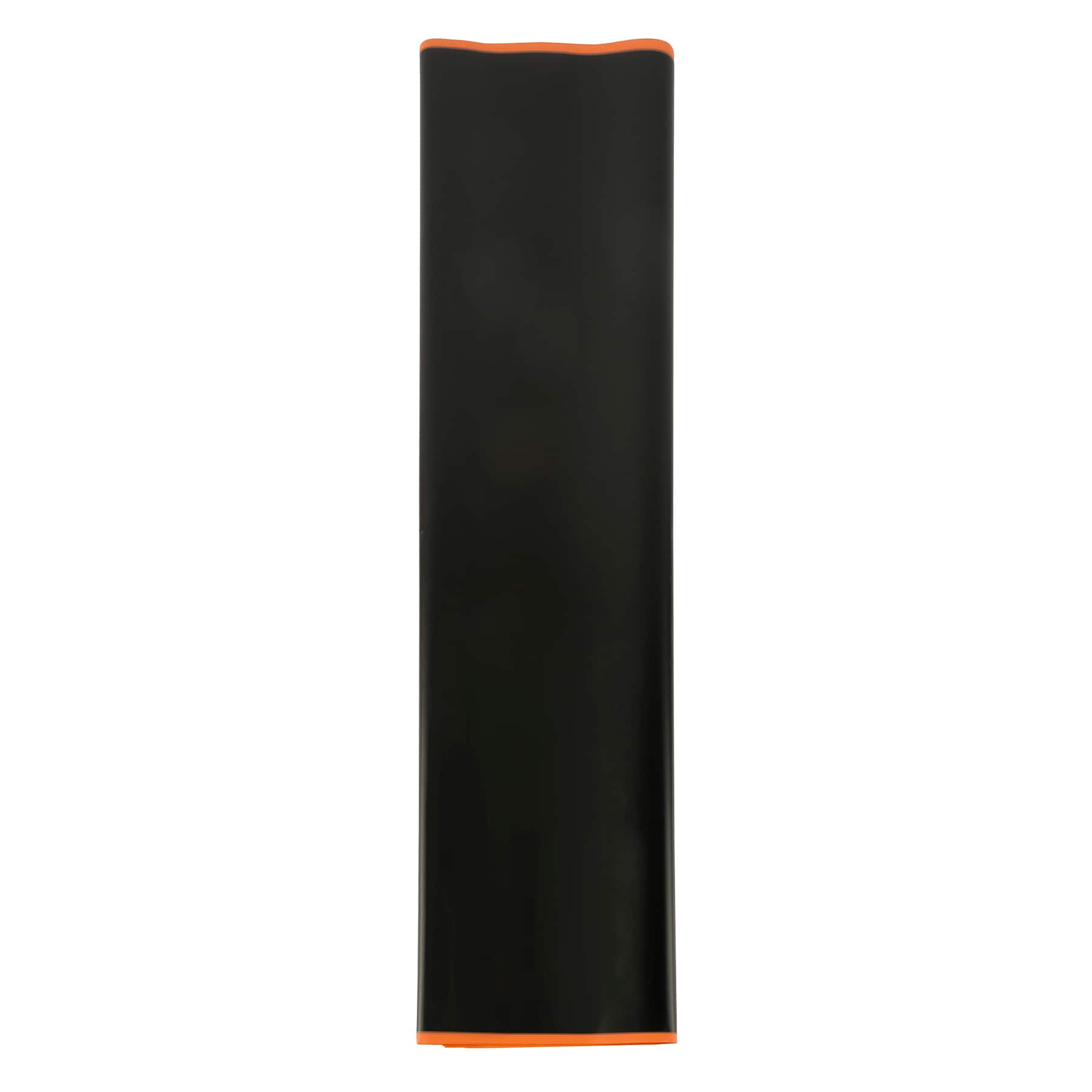 Black with Orange Border Floral Wrapping Paper by Ashland®
