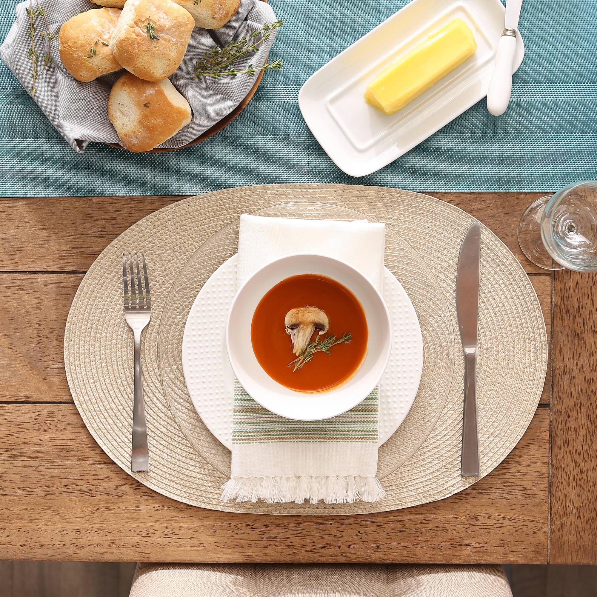 DII&#xAE; Oval Plastic Woven Placemats, 6ct.