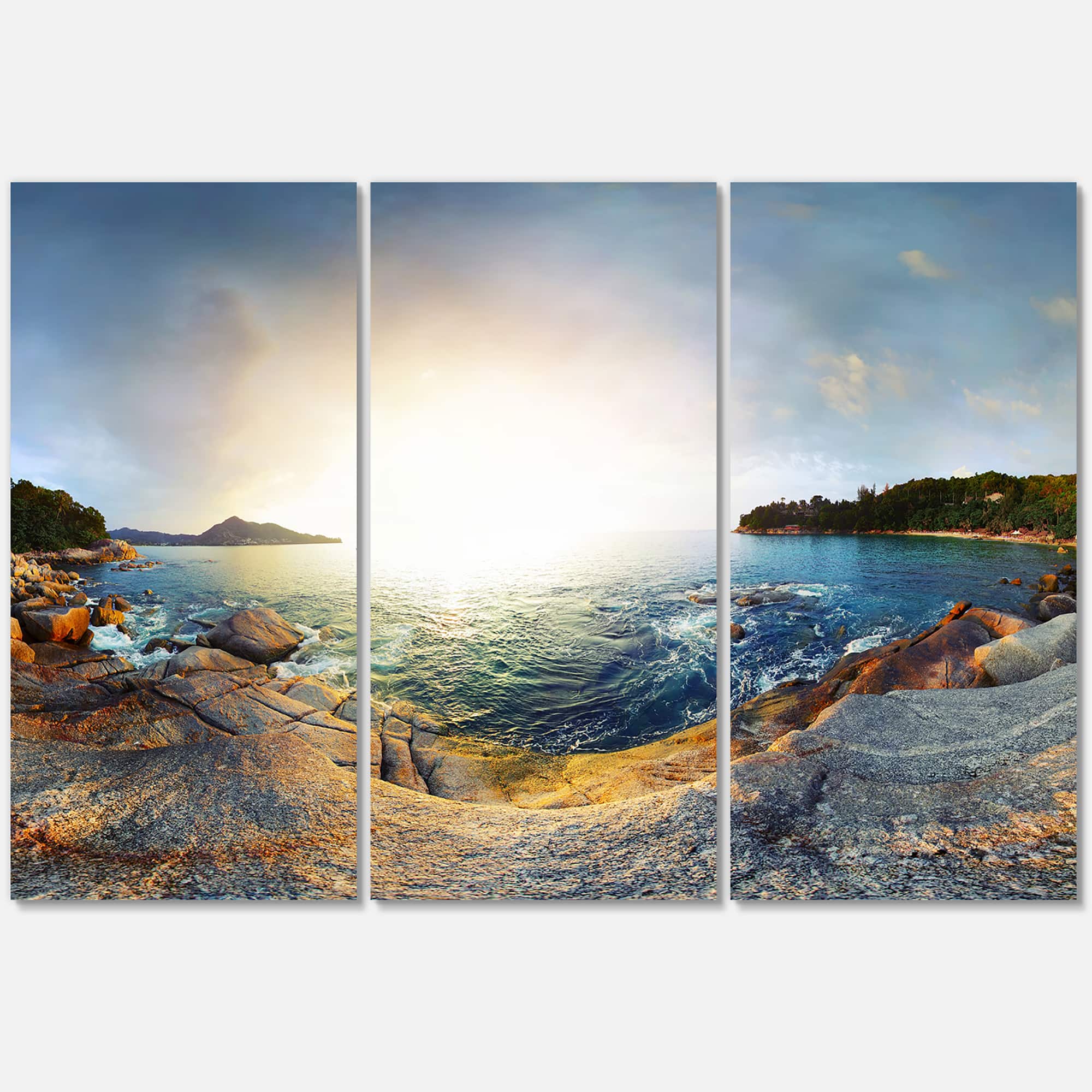 Designart - Rocky Coast in Andaman Sea - Landscape Canvas Art Print