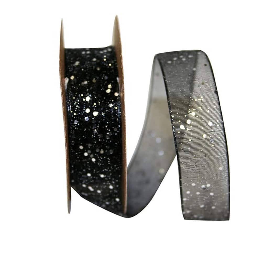 JAM Paper 5/8&#x27;&#x27; x 25yd. Sheer Glitter Ribbon