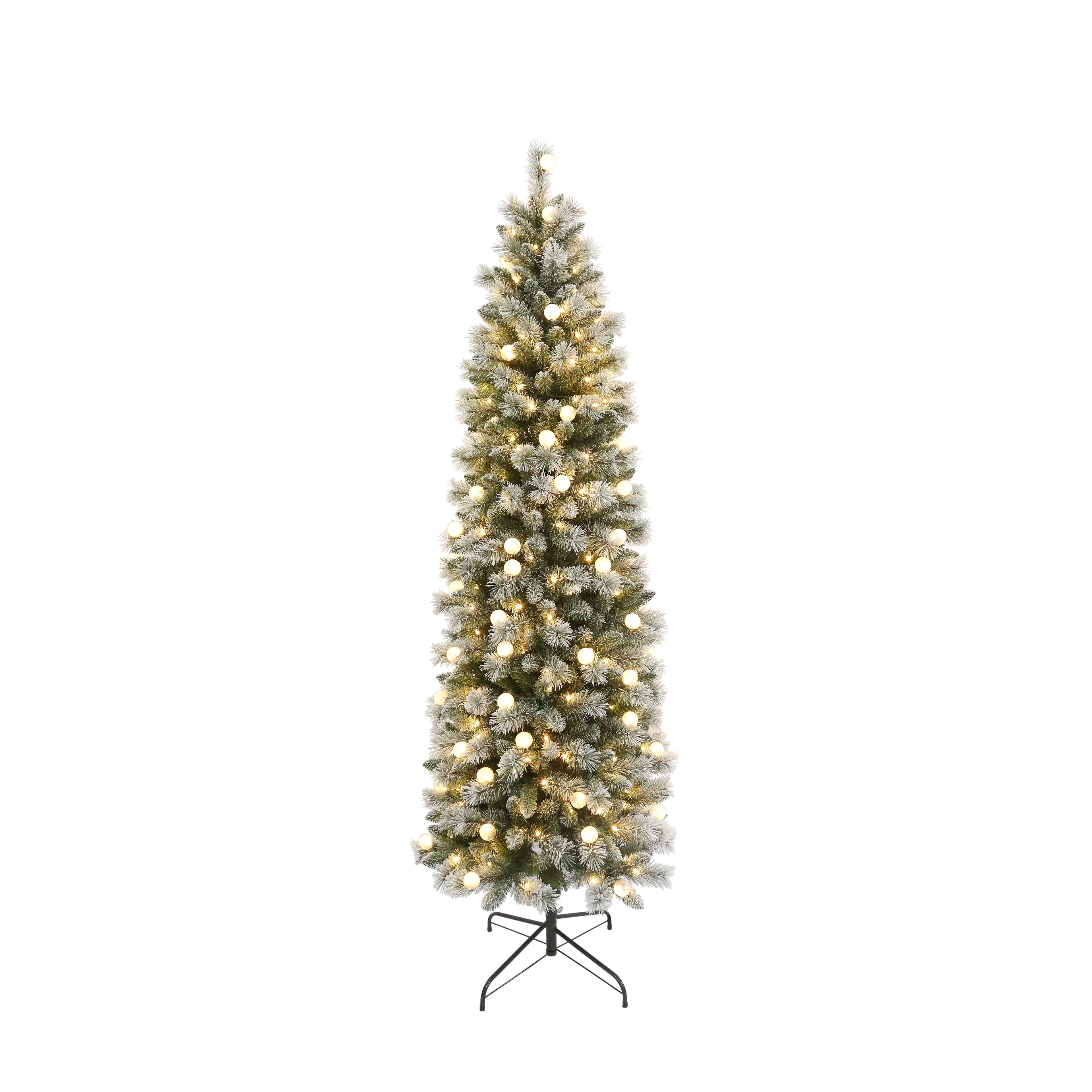 7.5ft. Pre-Lit Glacier Fir Artificial Christmas Tree, Warm White LED G40 Bulb Lights by Ashland&#xAE;