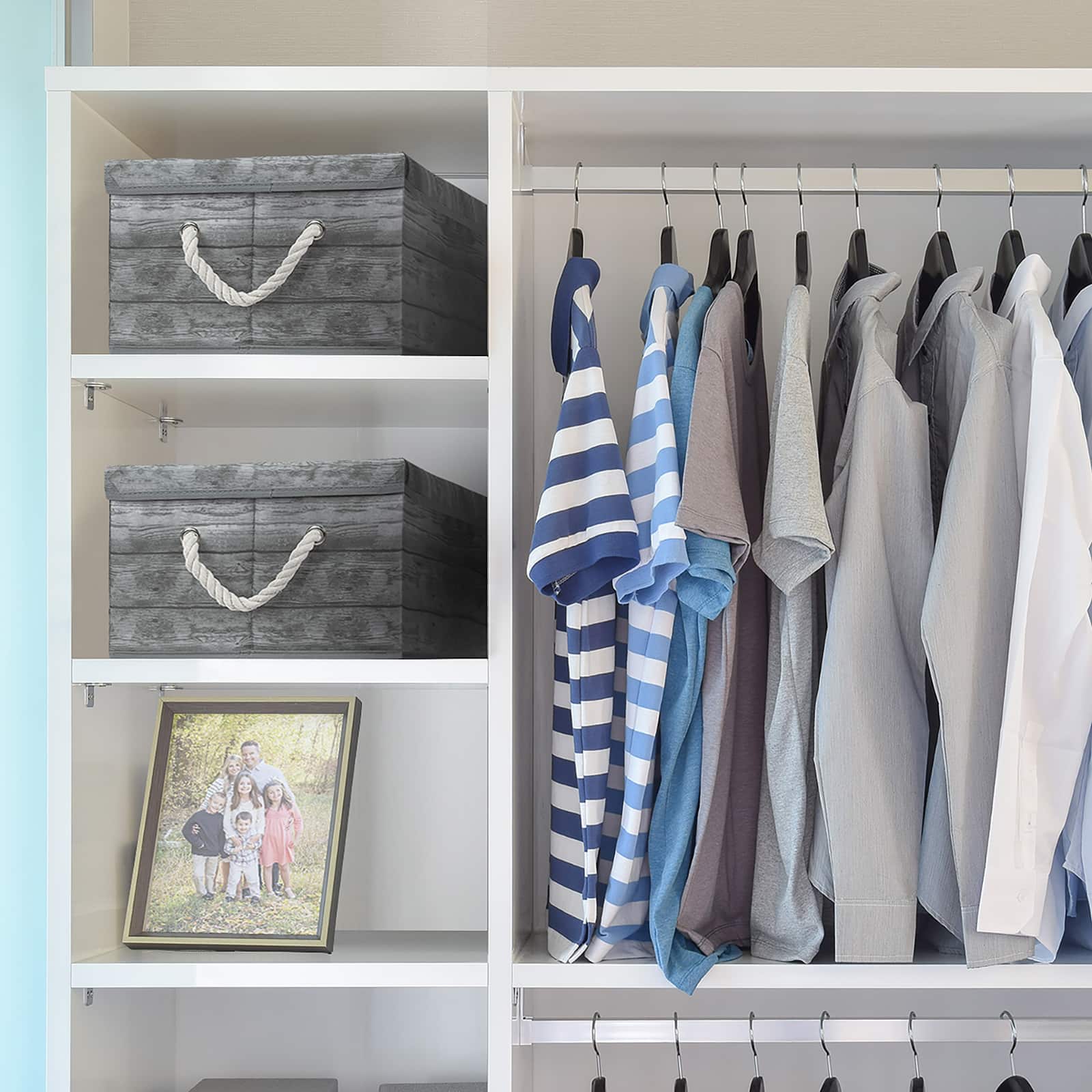 Sorbus 16.5&#x22; Rustic Wood Pattern Storage Box, 2ct.