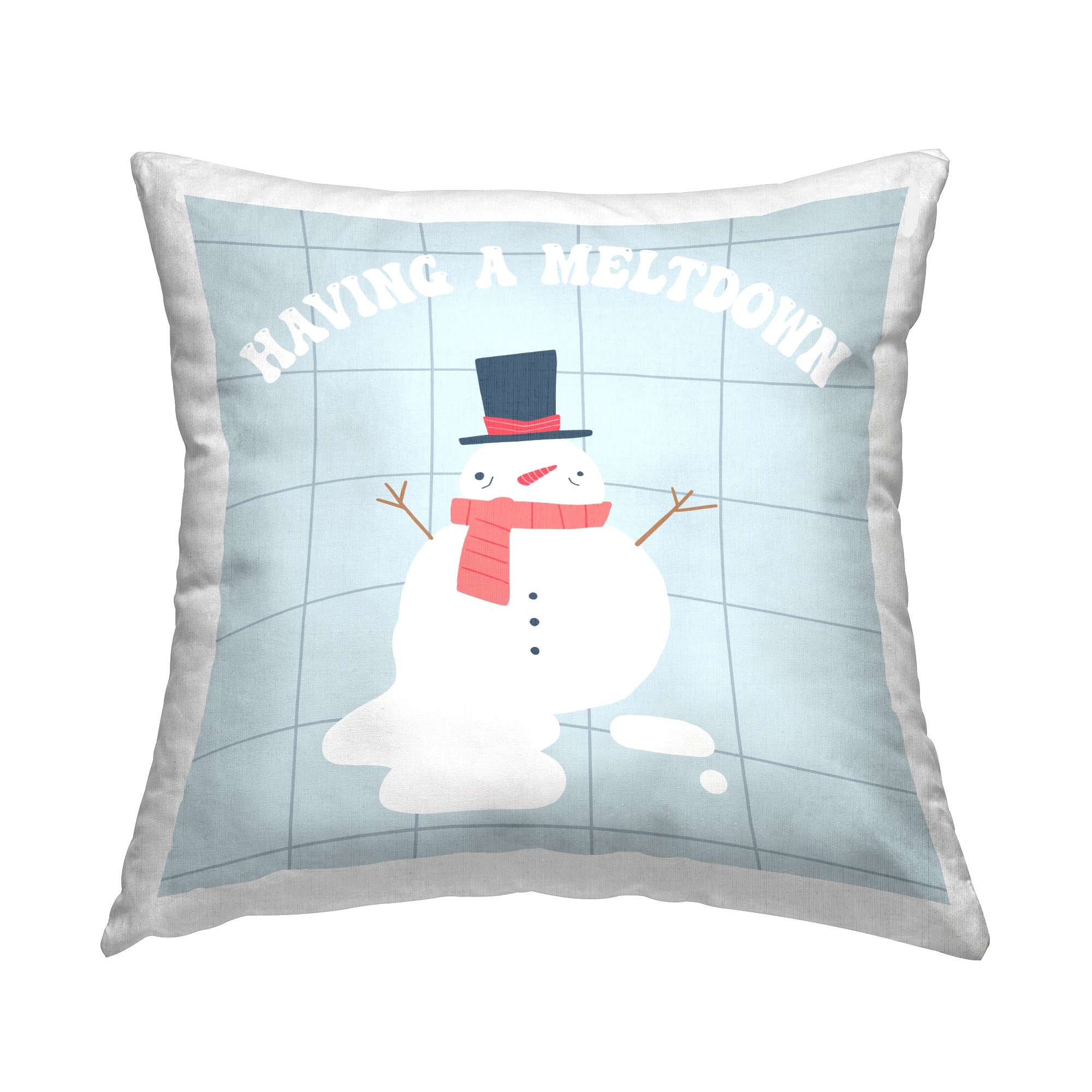 Stupell Industries Having A Meltdown Snowman Throw Pillow