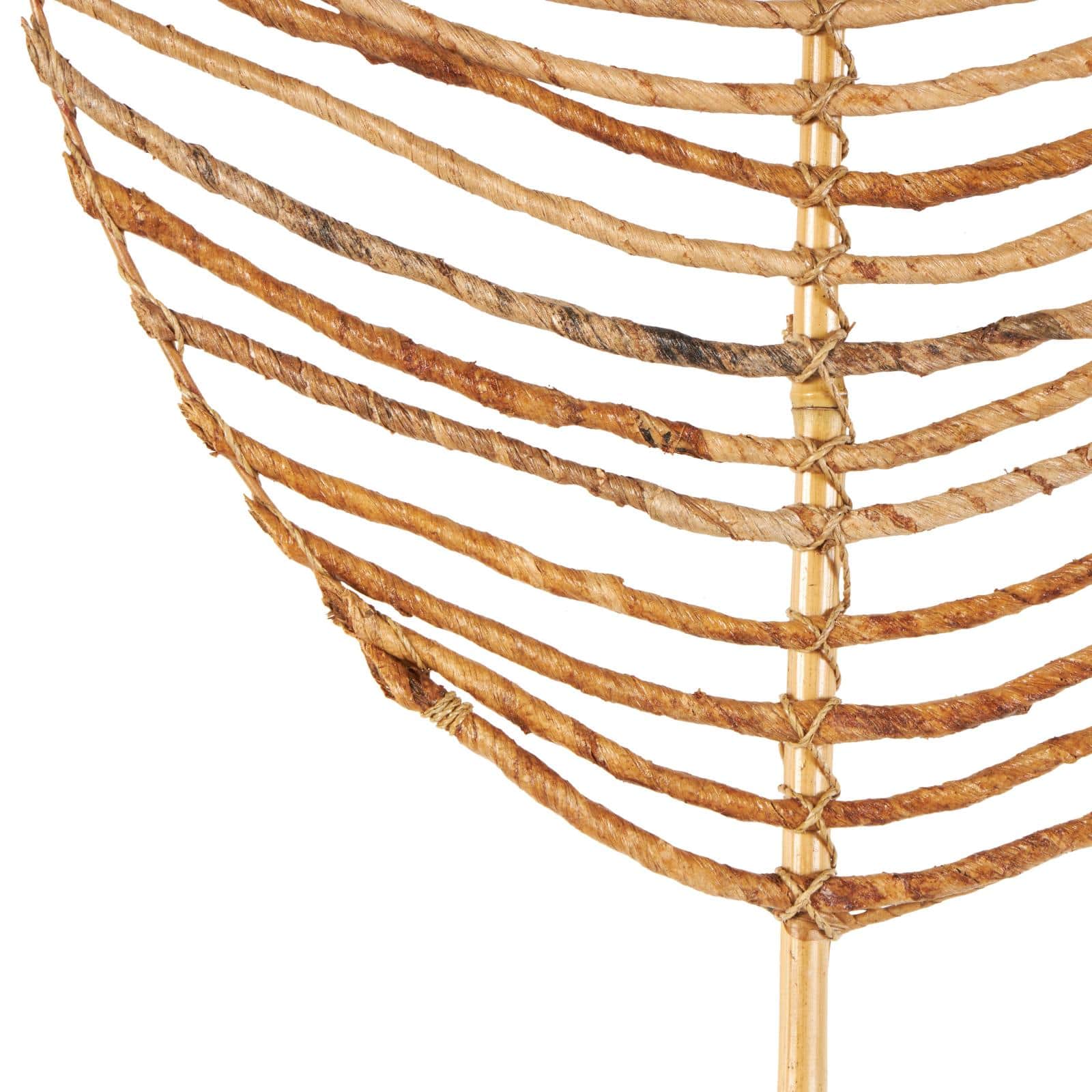 6.5ft. Light Brown Bamboo Palm Leaf Woven Foliage Set