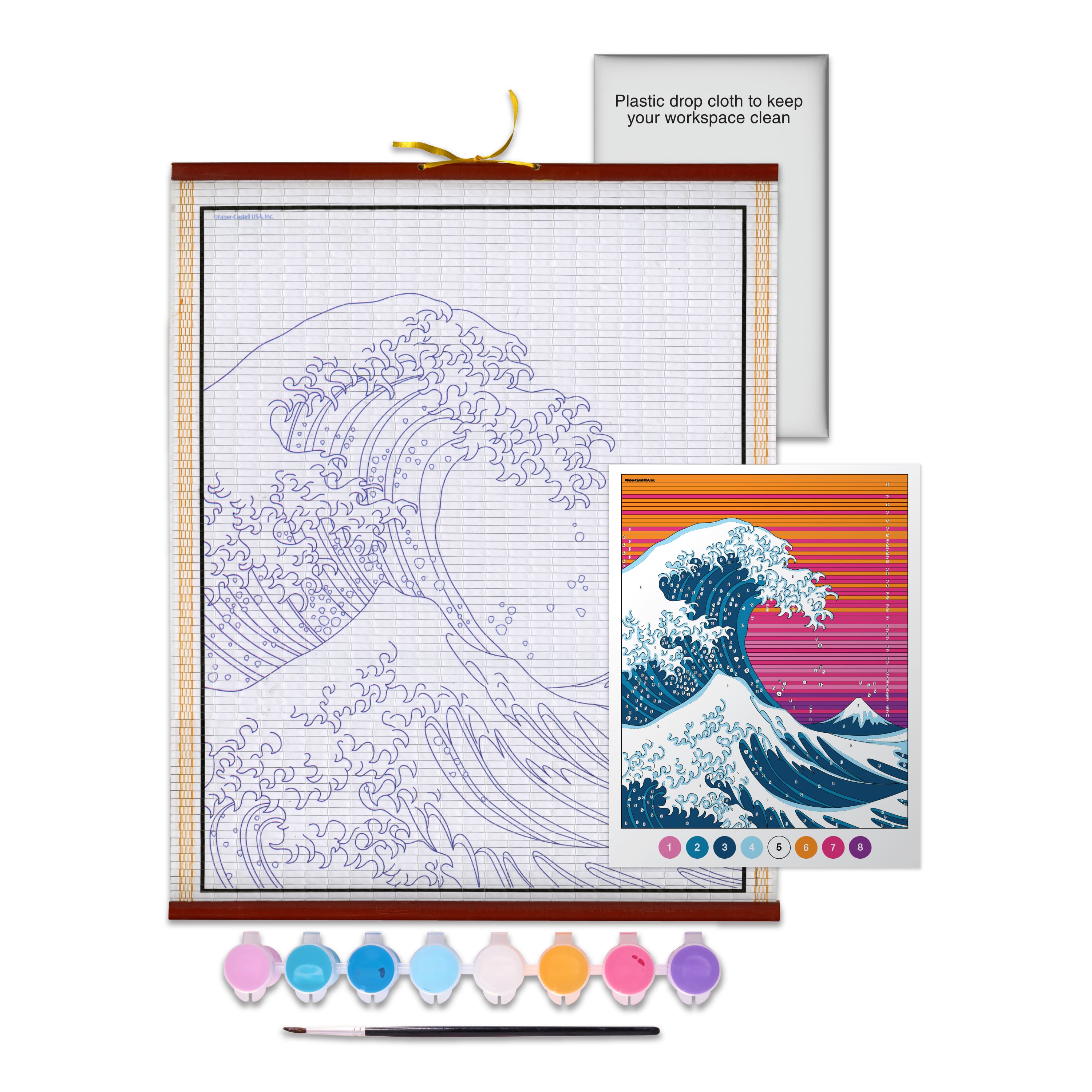 Faber-Castell&#xAE; The Great Wave Paper Scroll Painting