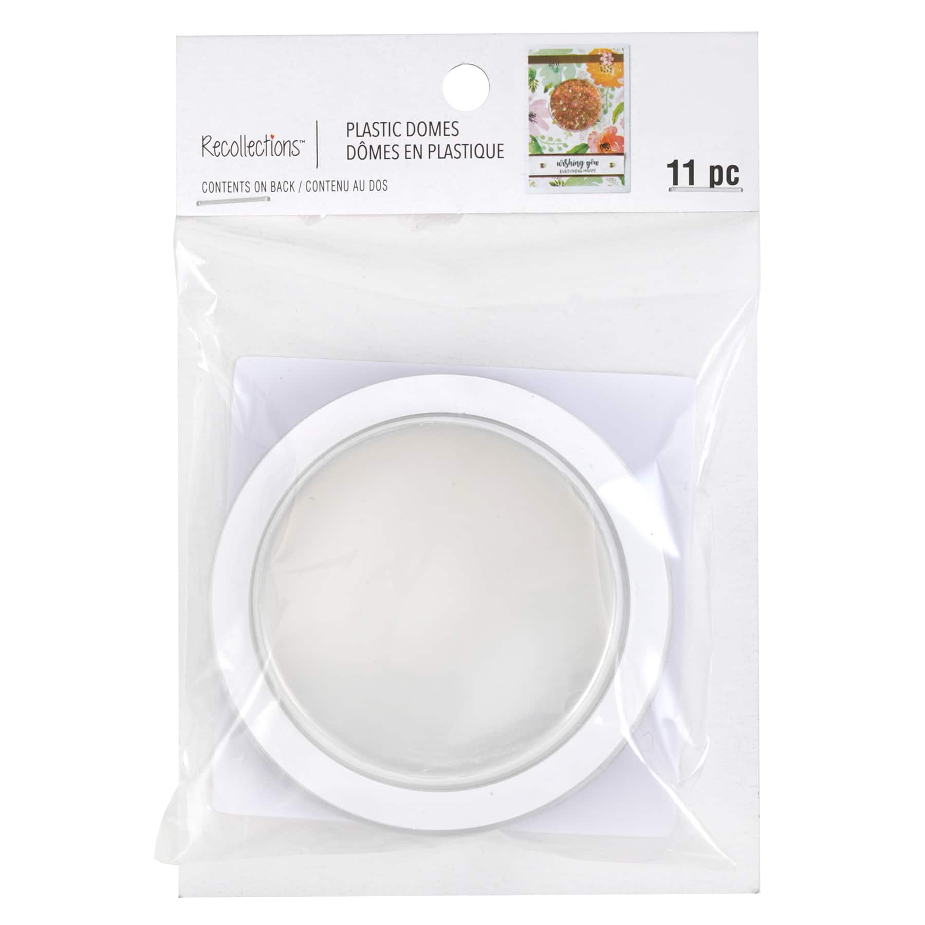 Recollections Circle Plastic Domes - 11 ct
