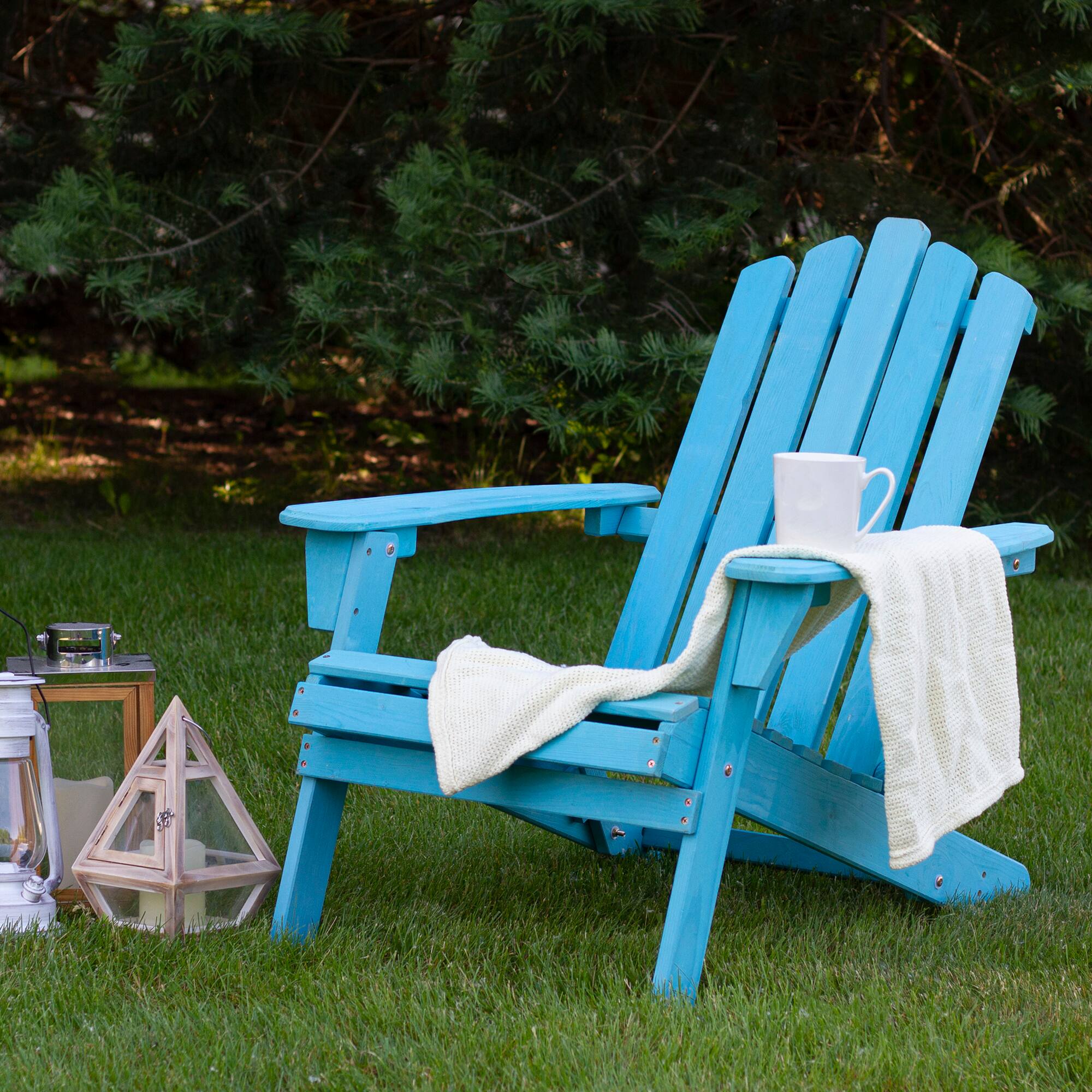 36&#x22; Classic Folding Wooden Adirondack Chair