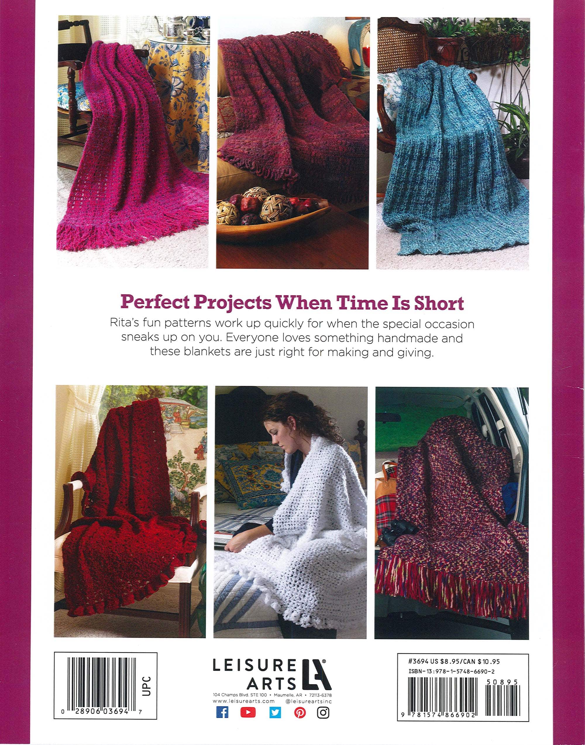 Leisure Arts® Crochet 48-Hour Afghans Book