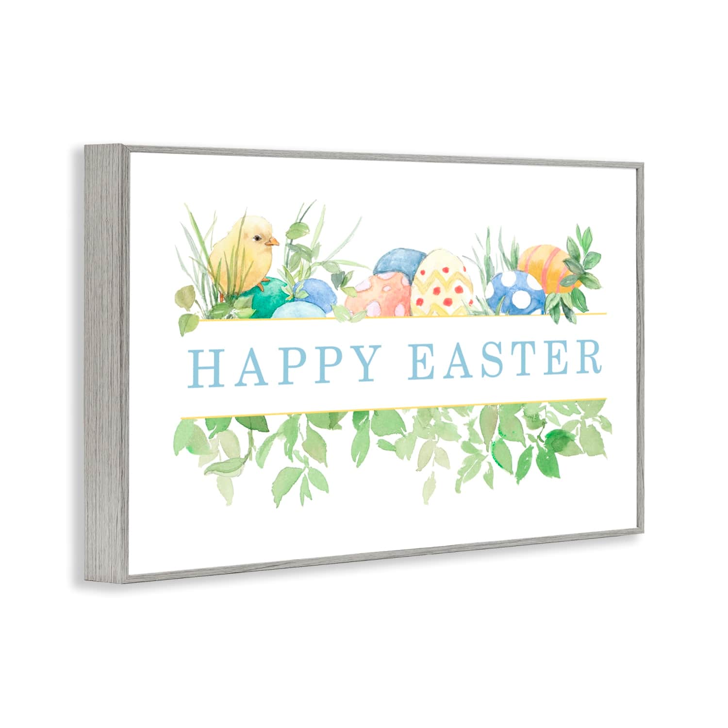 Stupell Industries Floral Happy Easter Framed Giclee Art