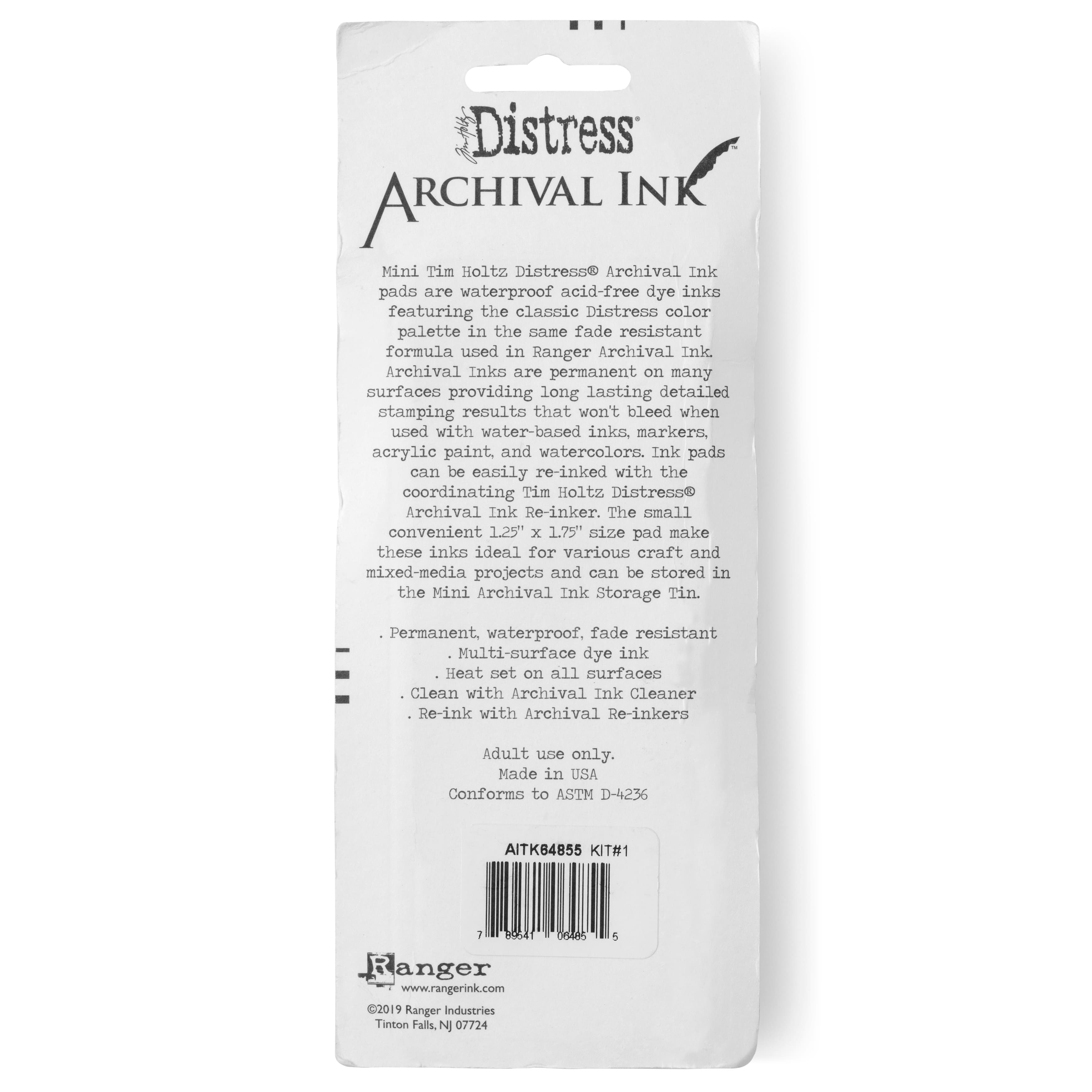 6 Packs: 4 ct. (24 total) Tim Holtz® Distress Mini Archival Ink™ Pad, Kit 1
